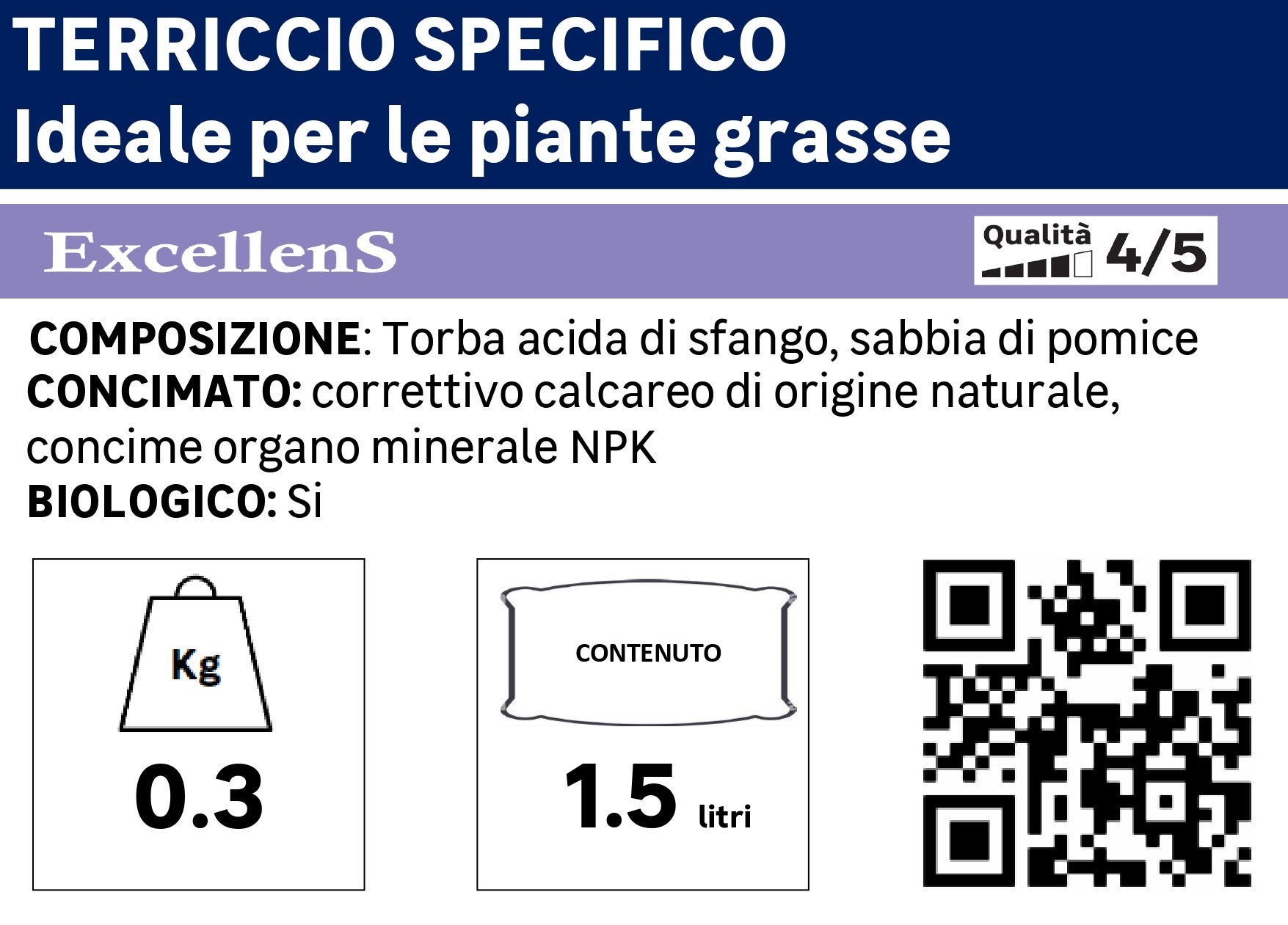 Terriccio TERCOMPOSTI pianta grassa 1.5L - 3