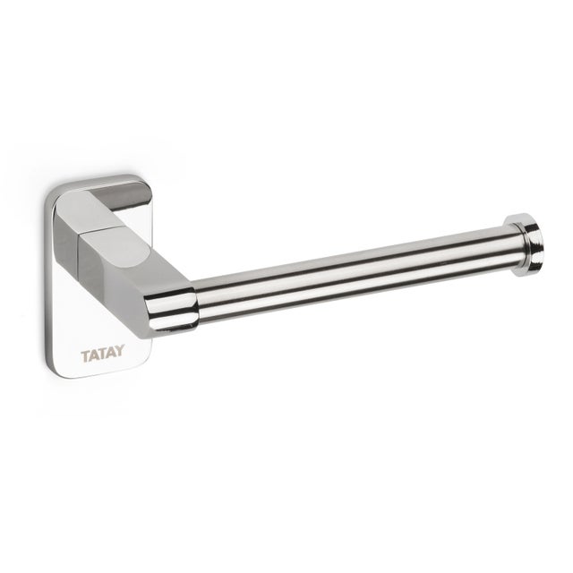 Porte-rouleau De Papier Toilette Mural En Acier Inox - Longueur 28 Cm, Barre Amovible, Couleur Noir