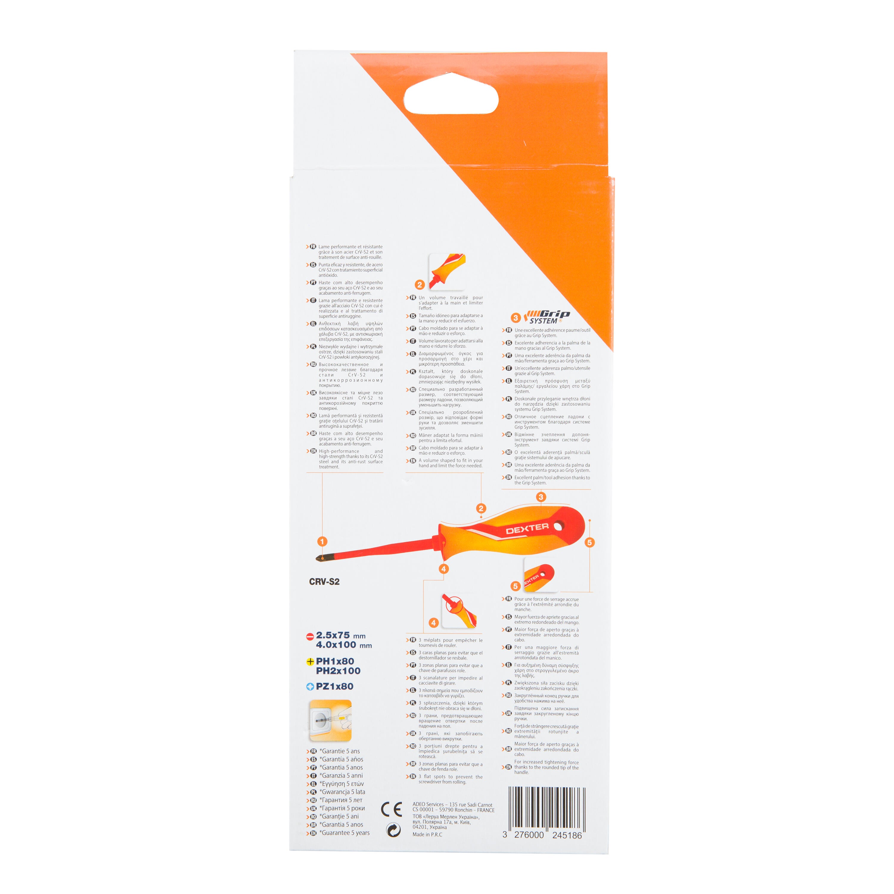 Juego 6 destronilladores electricista DEXTER - 22