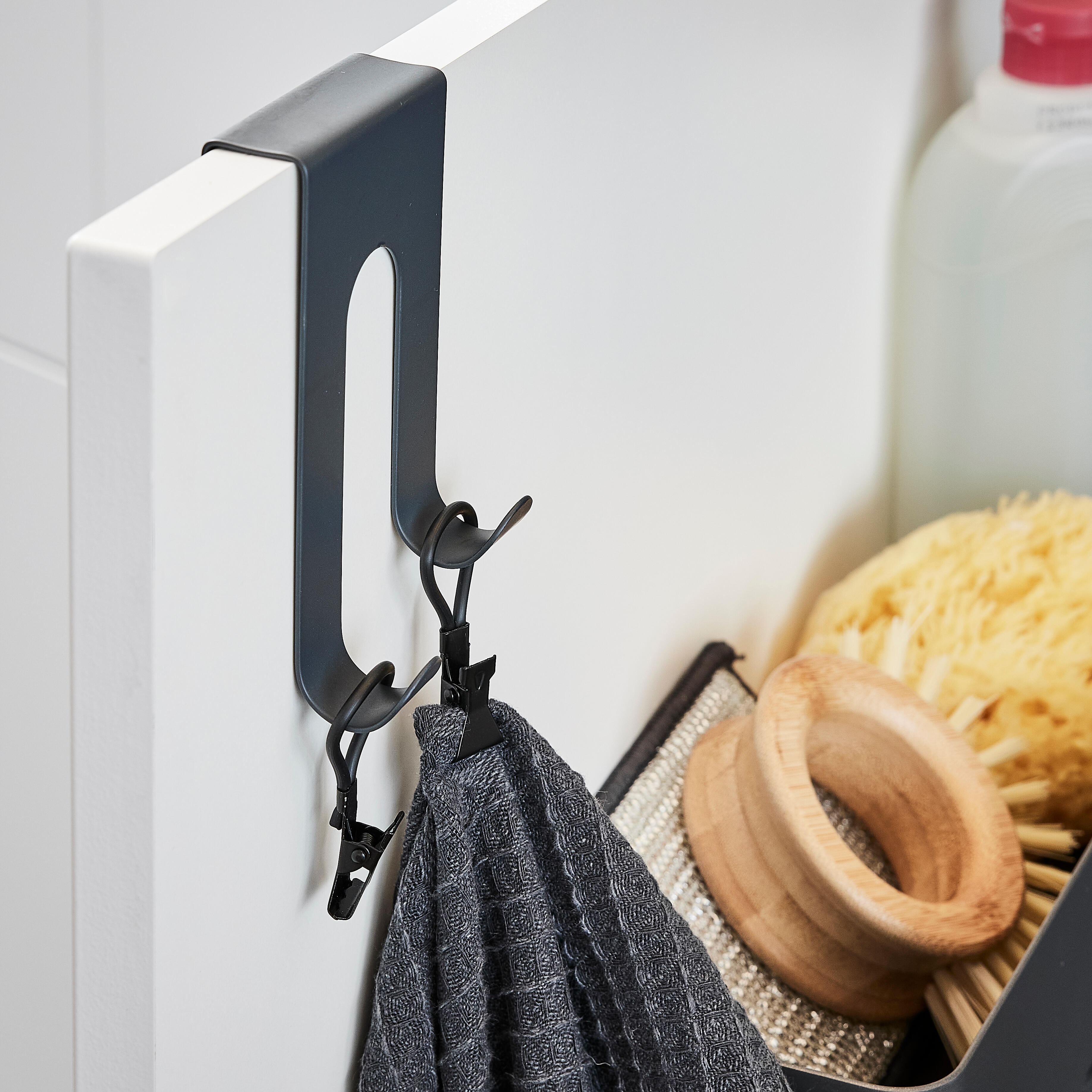 Ganchos para panos de cozinha preto Delinia Casual - 2