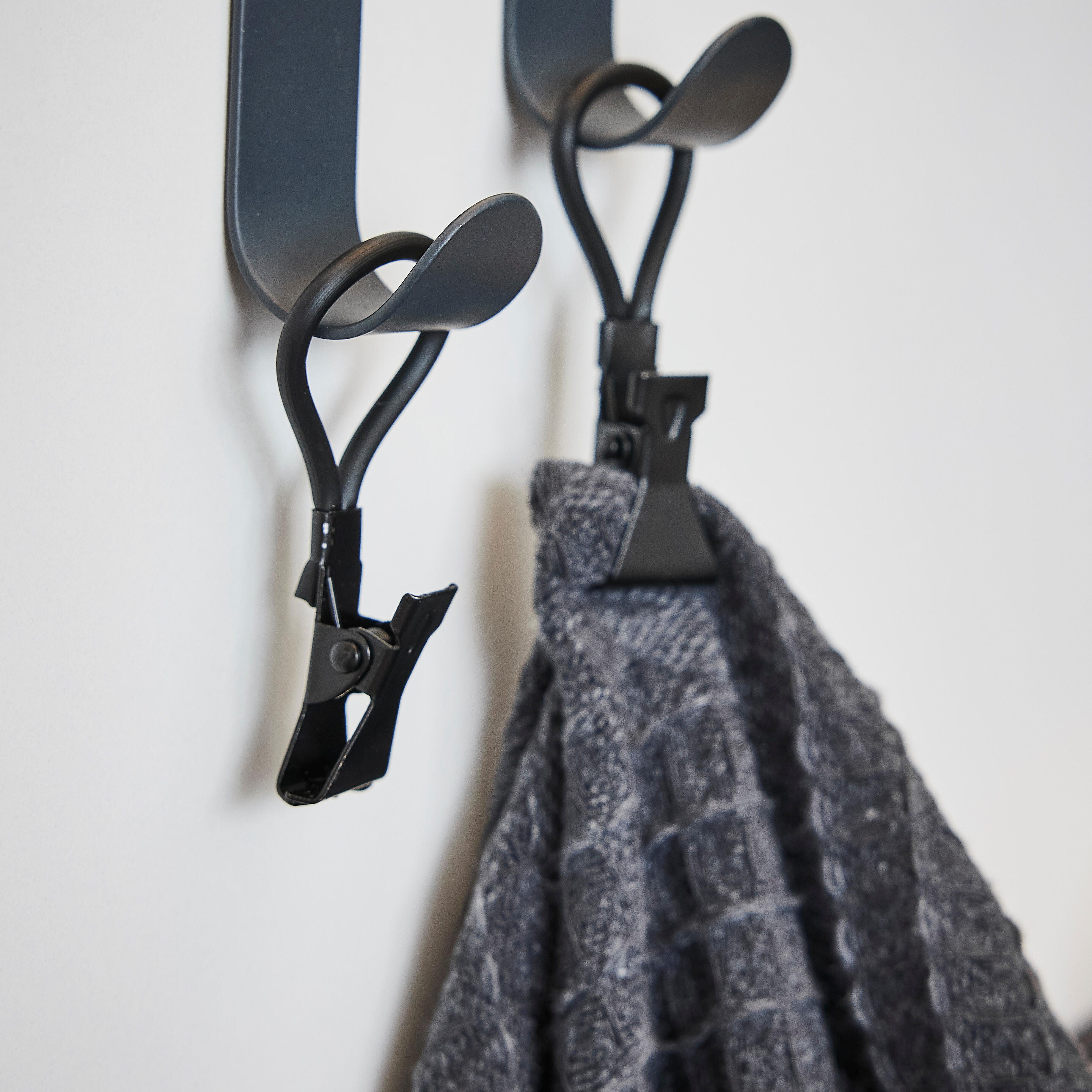 Ganchos para panos de cozinha preto Delinia Casual - 5