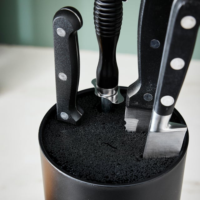 Ceppo di coltelli Casual DELINIA in pet (polietilene tereftalato) nero L 11 x H 22 x P 11 cm