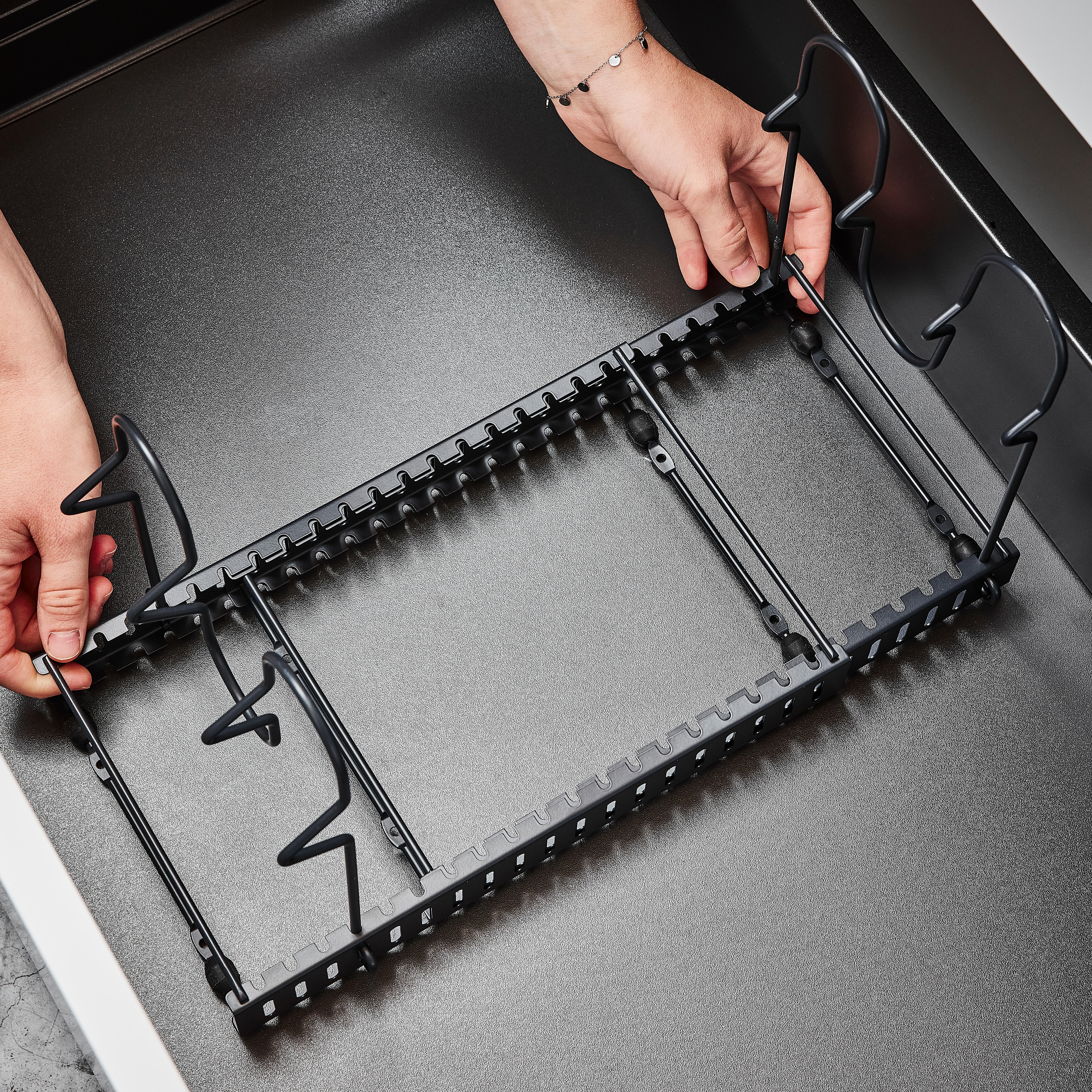 Range poêles et couvercles extensible DELINIA - 7