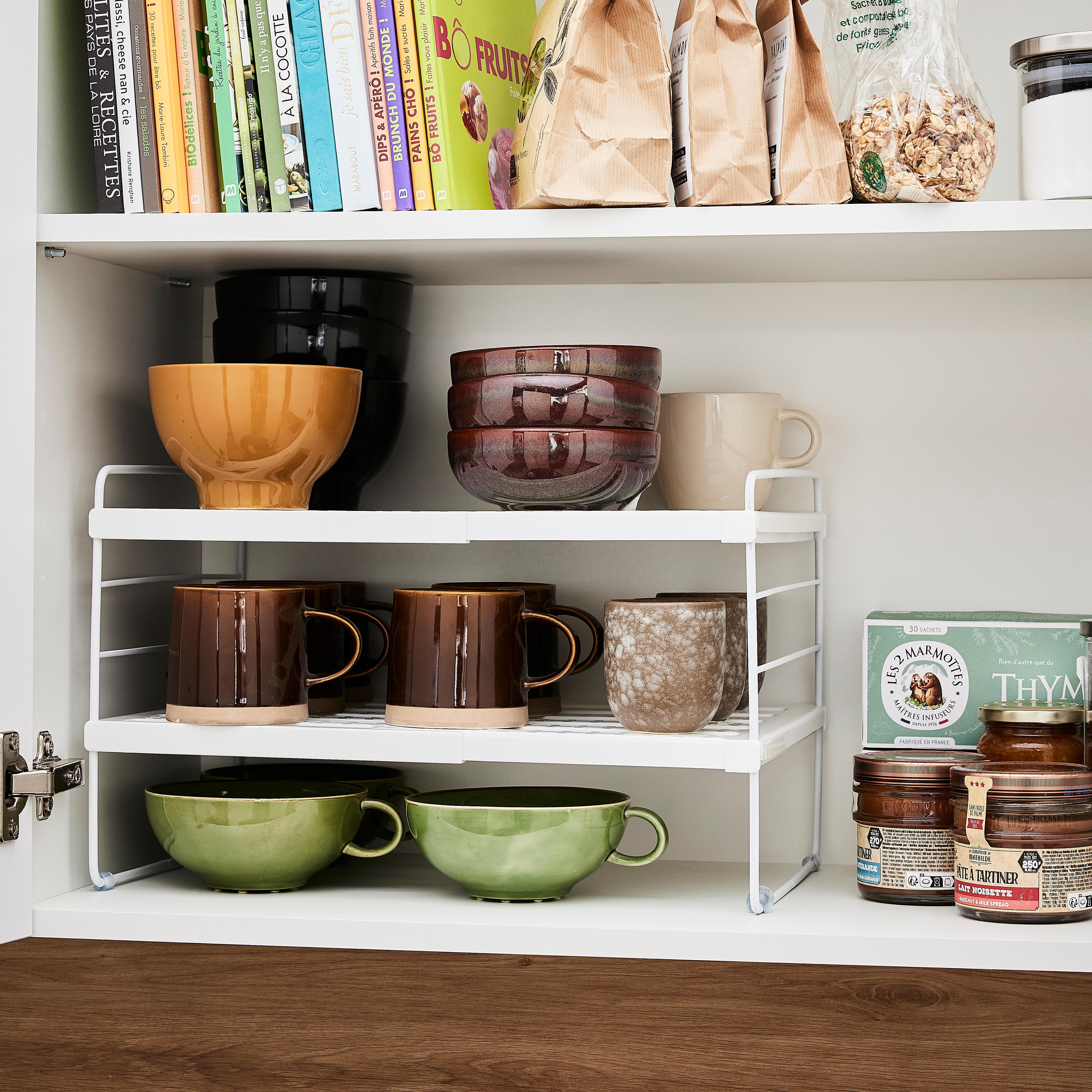 Estante regulable blanco DELINIA 25,7x25,2/40x25,6 cm - 2