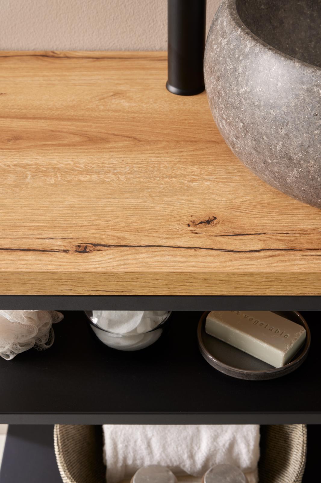 Móvel de casa de banho com tampo 104cm mel Lisboa - 4