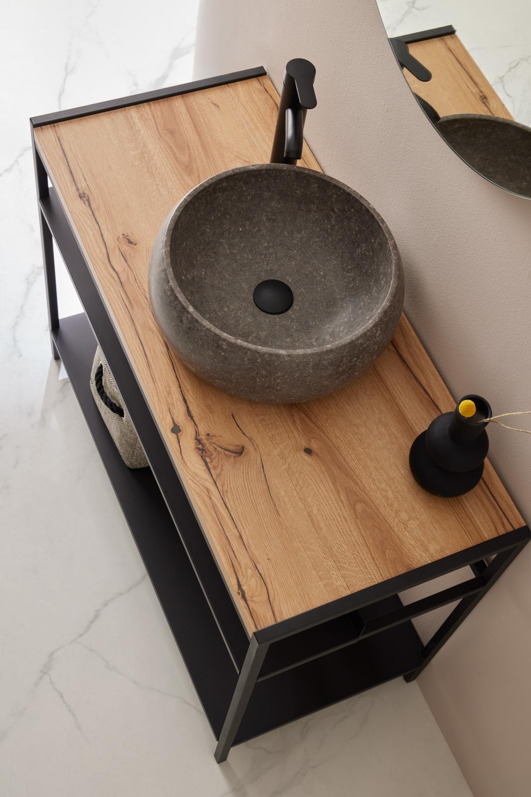 Móvel de casa de banho com tampo 104cm mel Lisboa - 2