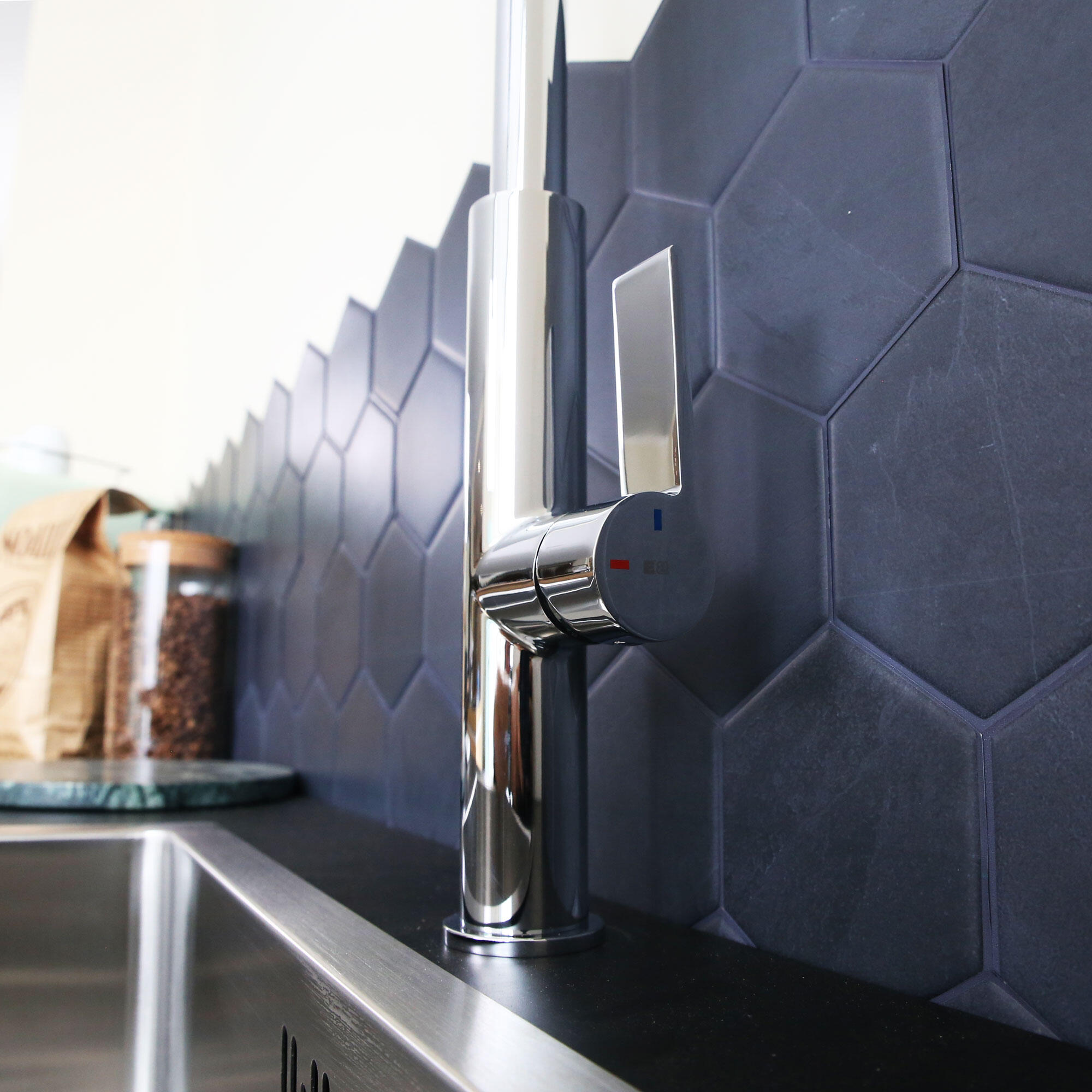 Robinet de cuisine chrome, Sifflet, ESSEBAGNO - 7