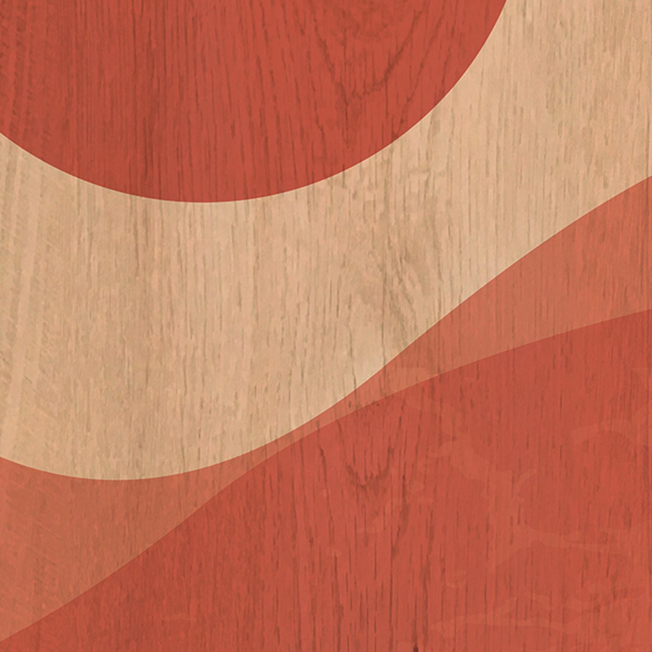 Objeto decorativo sin marco Abstracto rectangular de 30 x 42 cm. MDF Desert Sunset marrón - 4