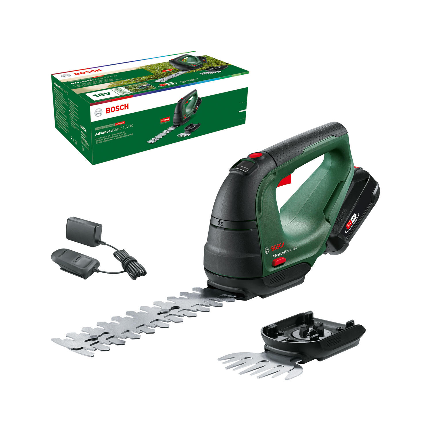 Cisaille herbes/sculpte-haies sans fil BOSCH AdvancedShear 18V-10 + 1 batt 2 Ah - 7