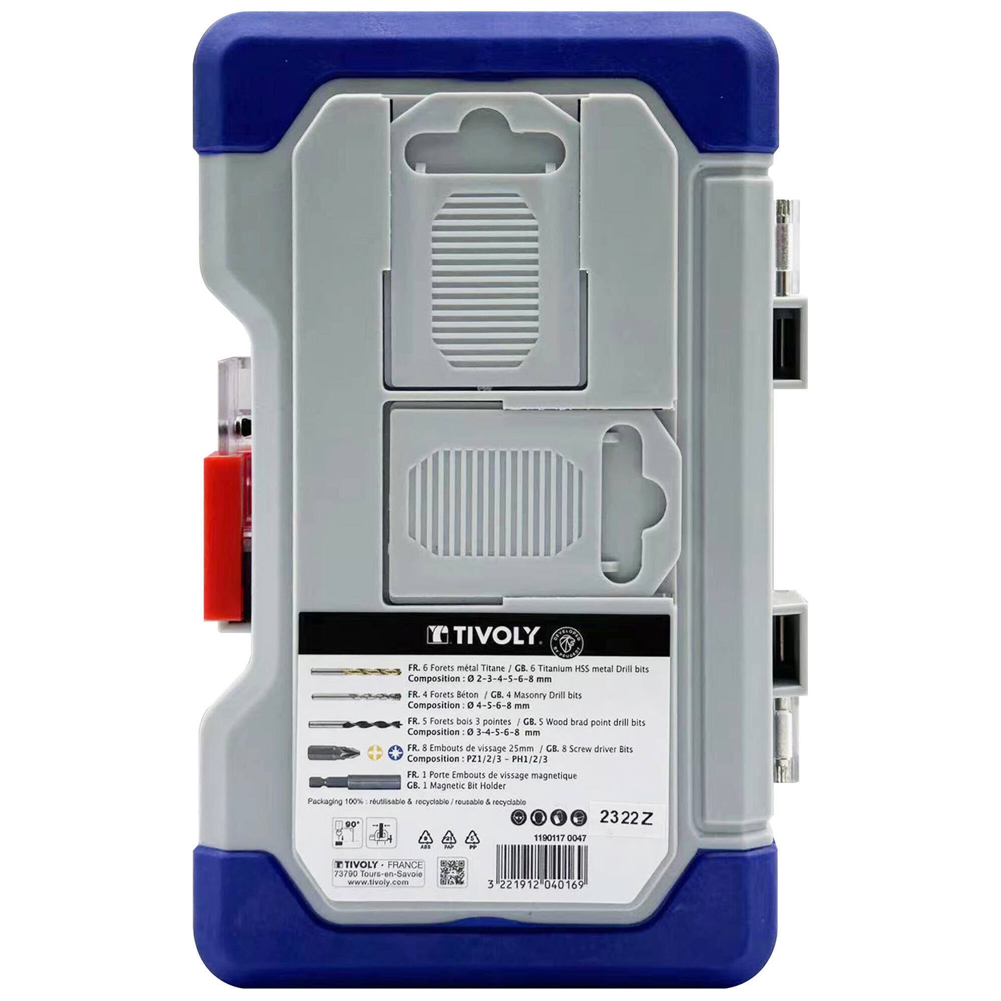 Coffret 24 pièces forets multimatériaux Métal/Bois/Béton et vissage TIVOLY - 4