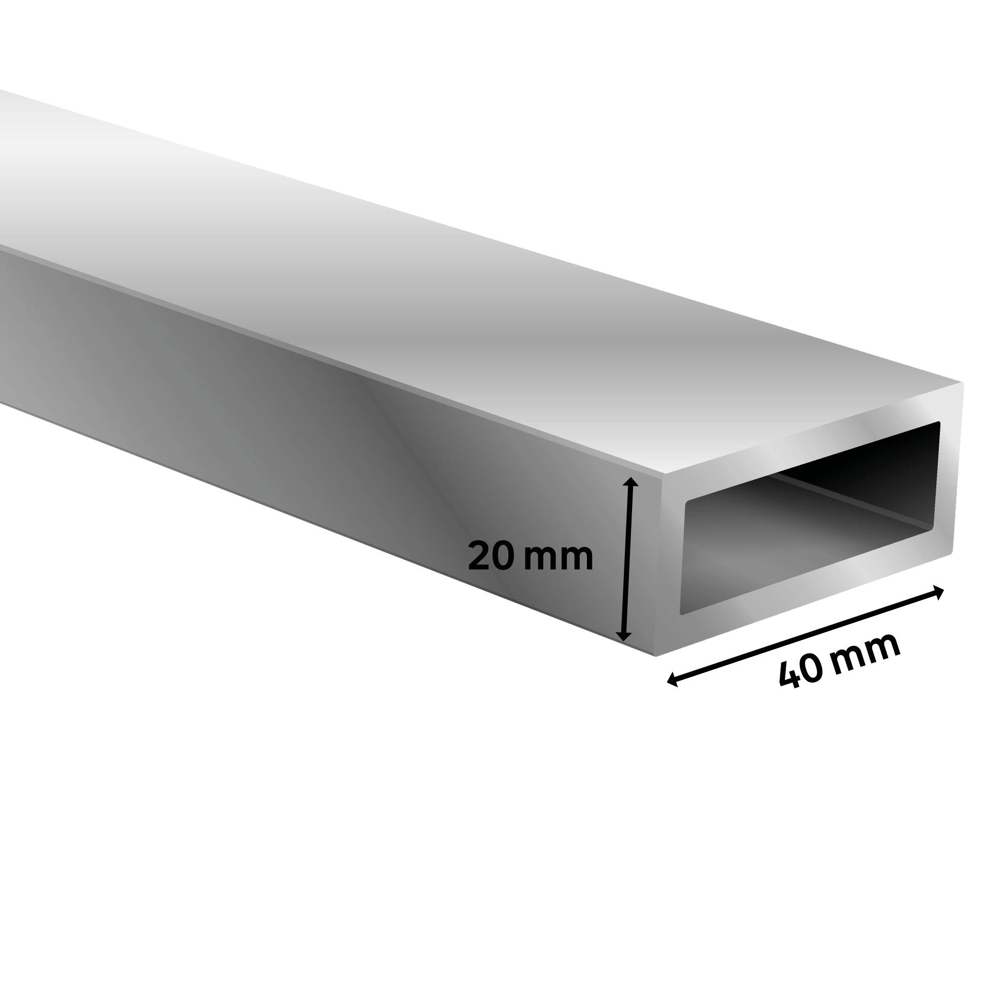 Perfil em L alumínio cromado brilhante 40x1,2 mm 2 metros - 2