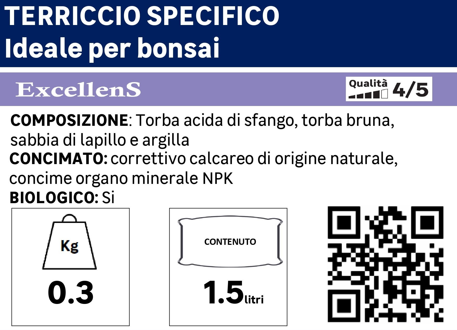Terriccio TERCOMPOSTI bonsai 1.5L - 3