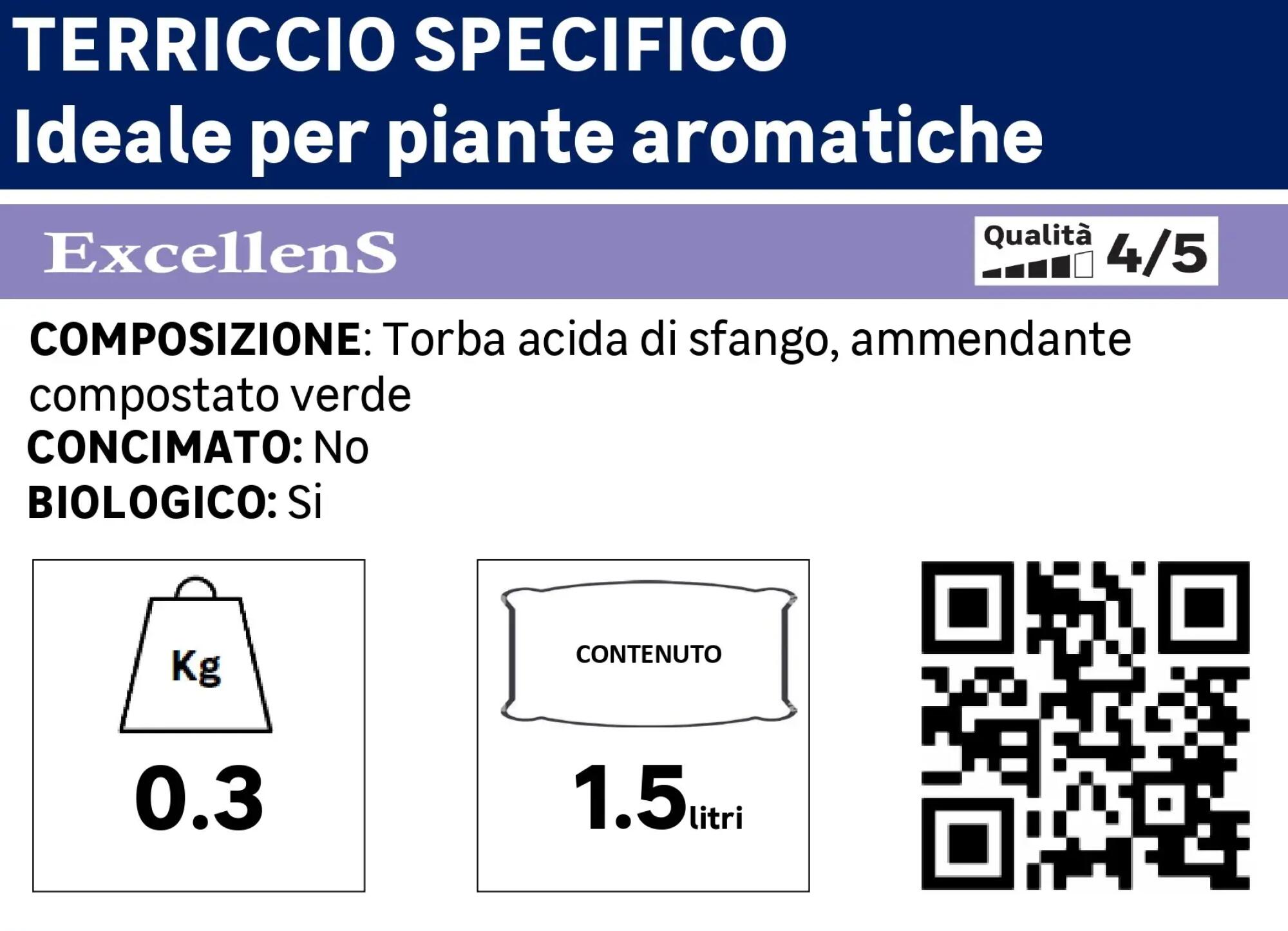 Terriccio TERCOMPOSTI piante aromatiche 1.5L - 2
