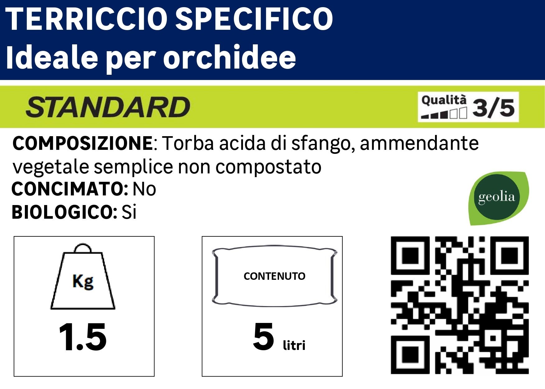 Terriccio GEOLIA orchidea 5L - 2