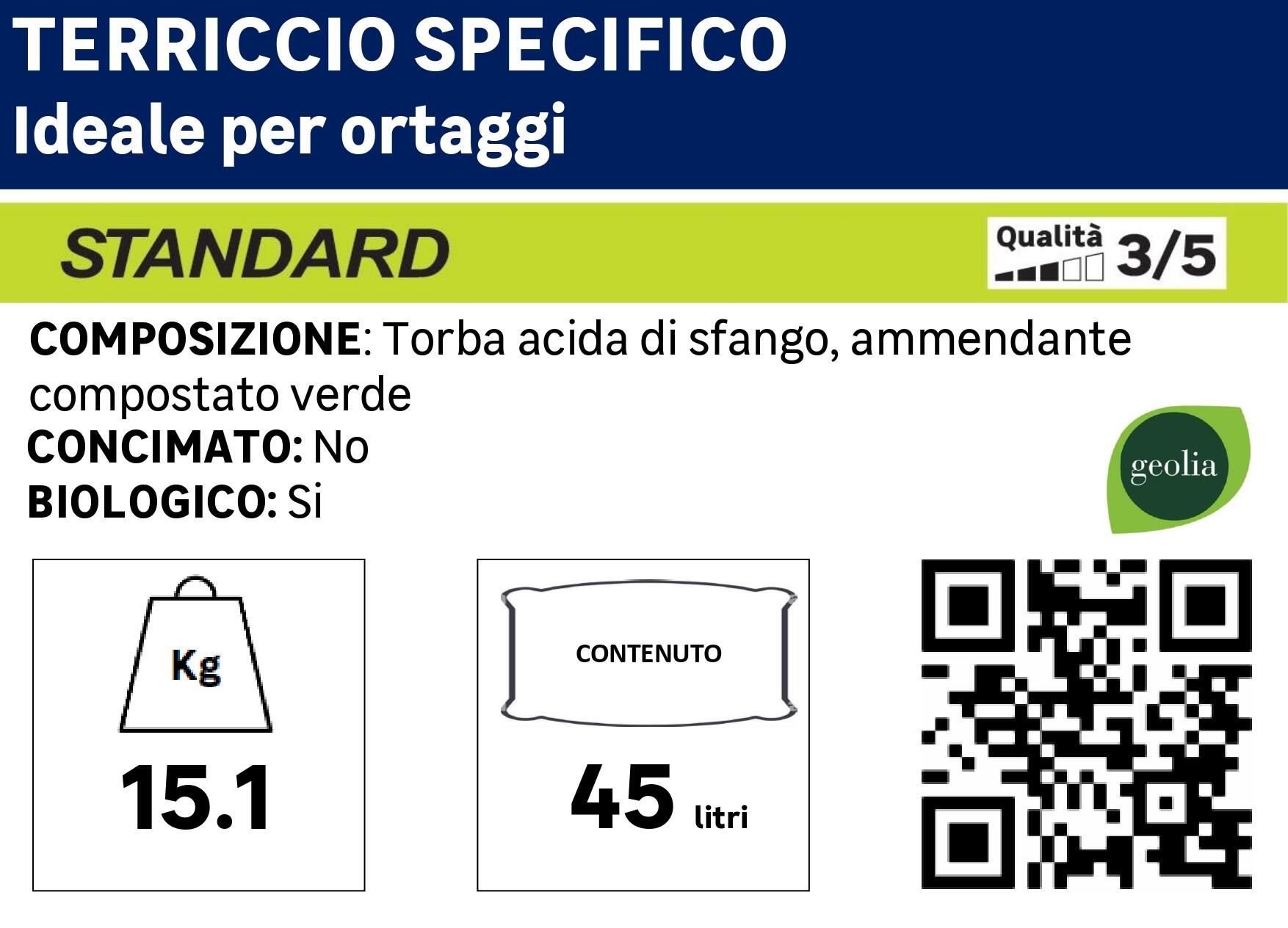 Terriccio GEOLIA orto 45L - 2