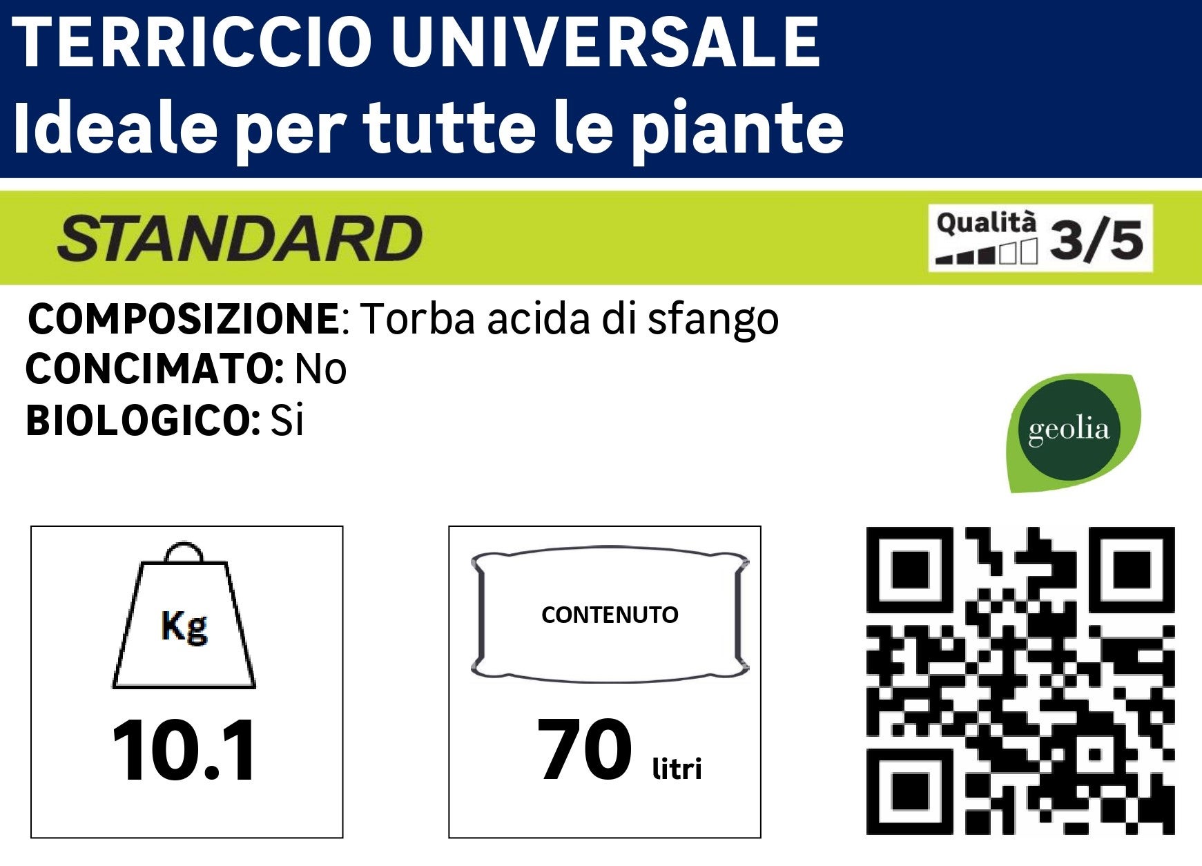 Torba GEOLIA universale 70L - 2