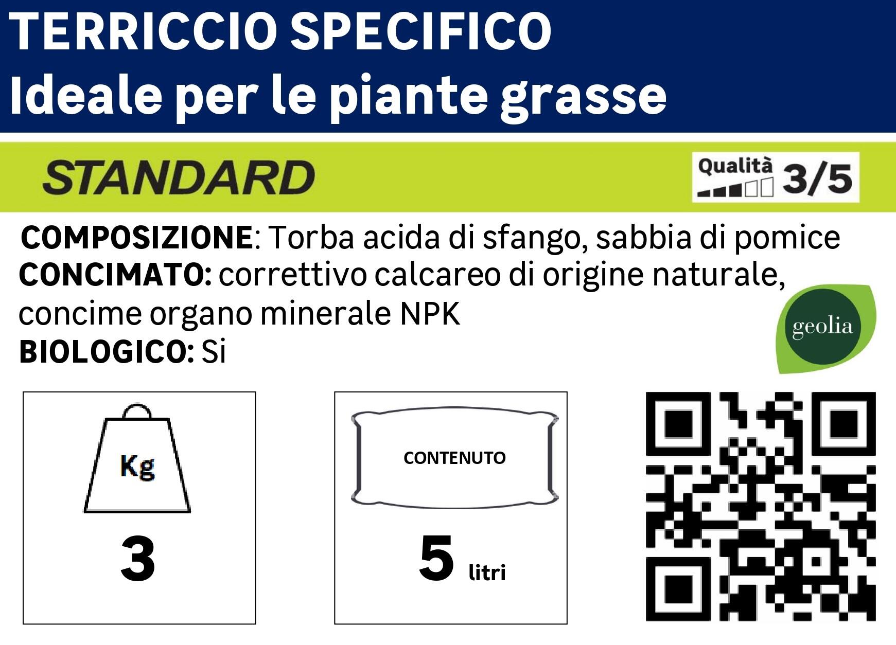 Terriccio GEOLIA pianta grassa 5L - 2