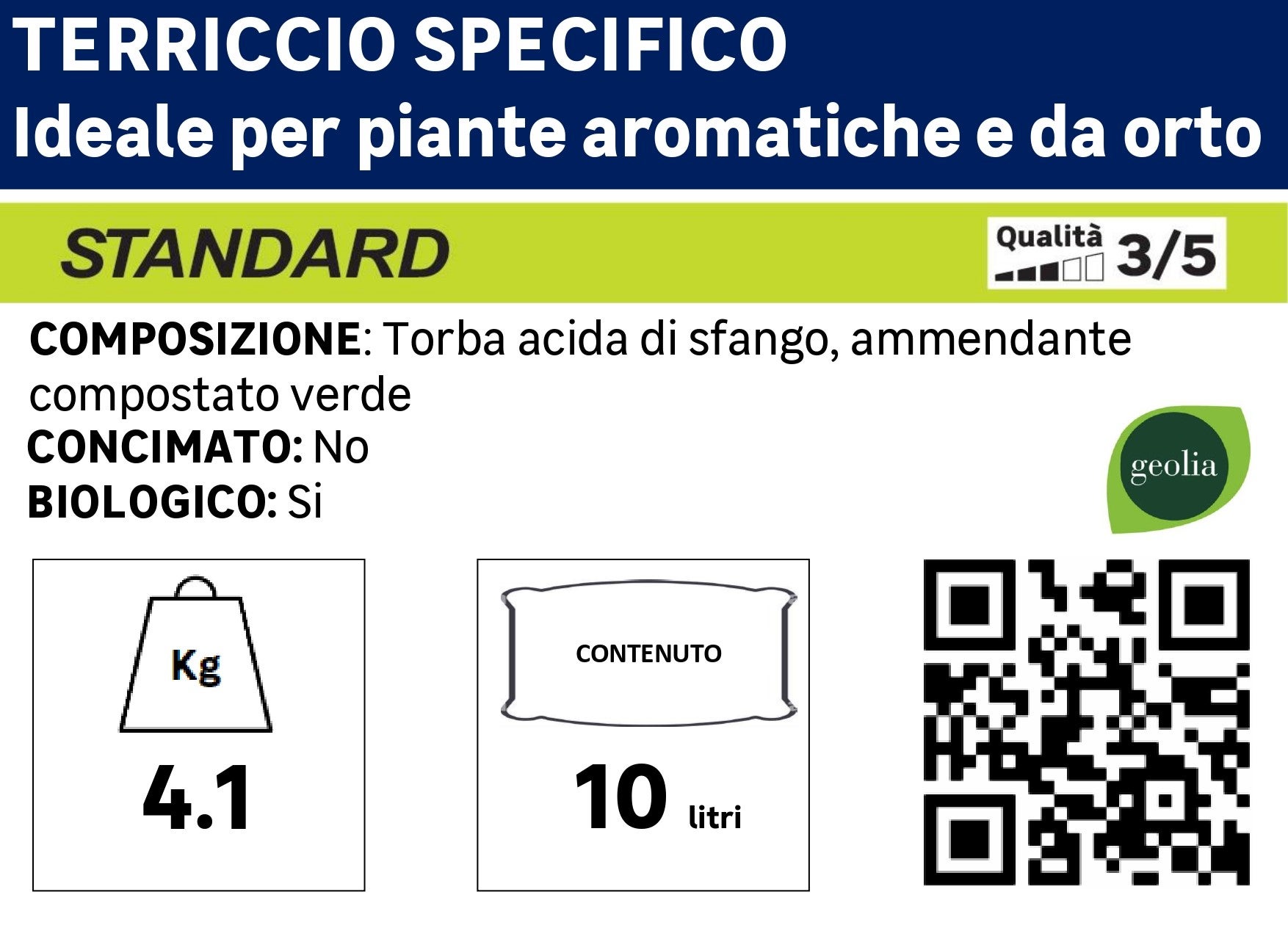 Terriccio GEOLIA per piante aromatiche e orto sul balcone10L - 2
