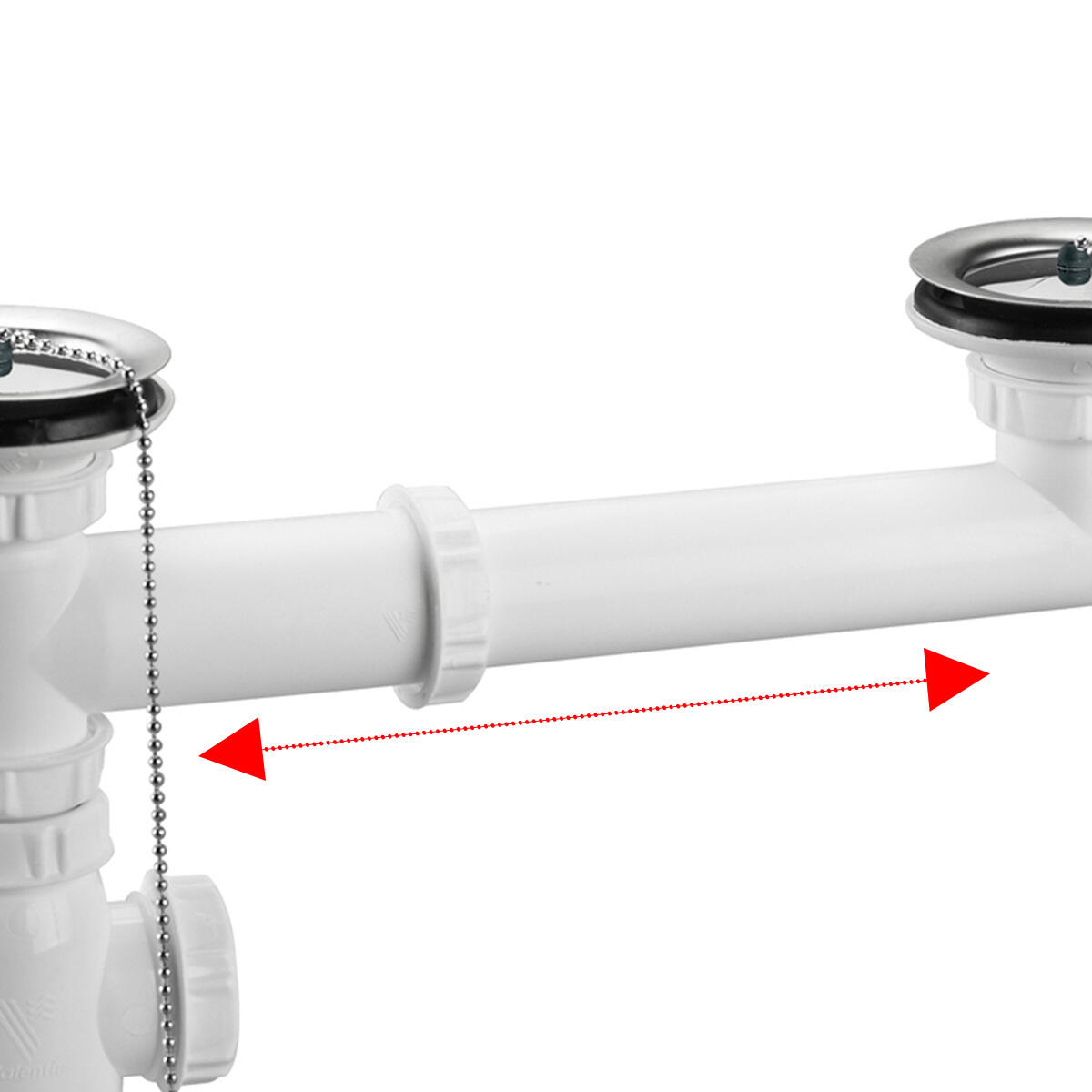 Vidage pour évier 2 cuves, Diam.60 mm, VALENTIN - 2