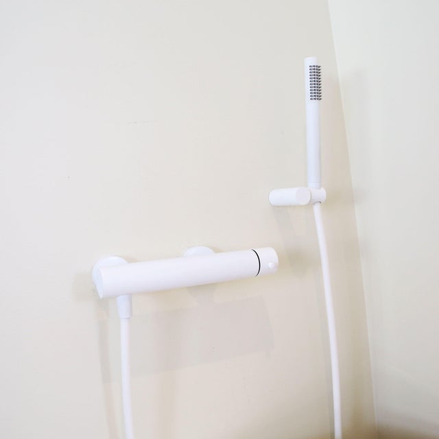Mitigeur de douche mécanique blanc mat, Envol, ESSEBAGNO