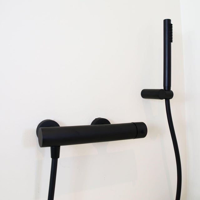 Mitigeur de douche mécanique noir mat, Envol, ESSEBAGNO