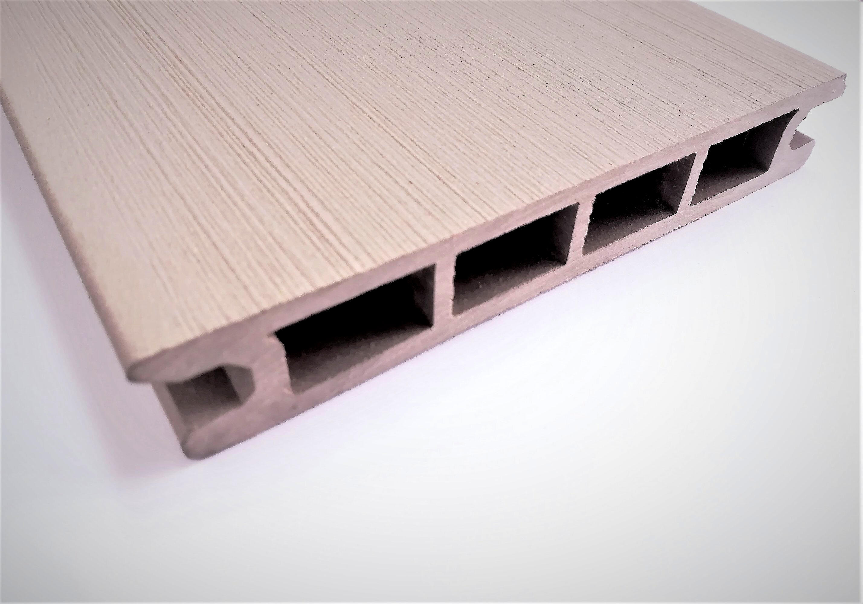 Lama de fachada cwall composite beige rosa 230 x 14 cm y 22,5 mm