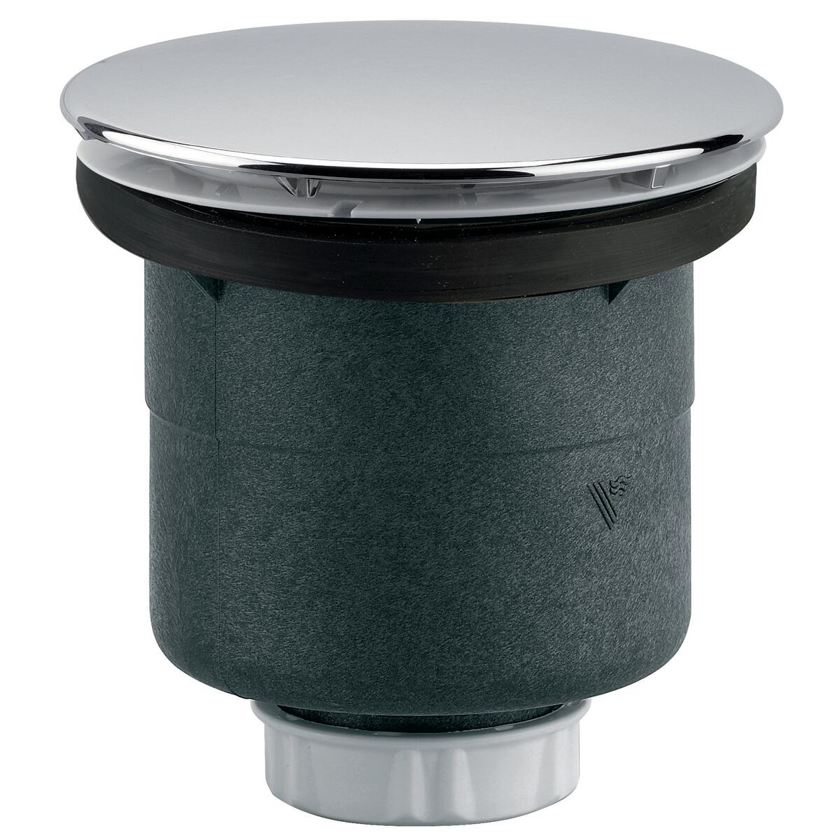 Bonde à bouchon pour bac de douche recyclé, noir, Diam..90 mm, VALENTIN - 3