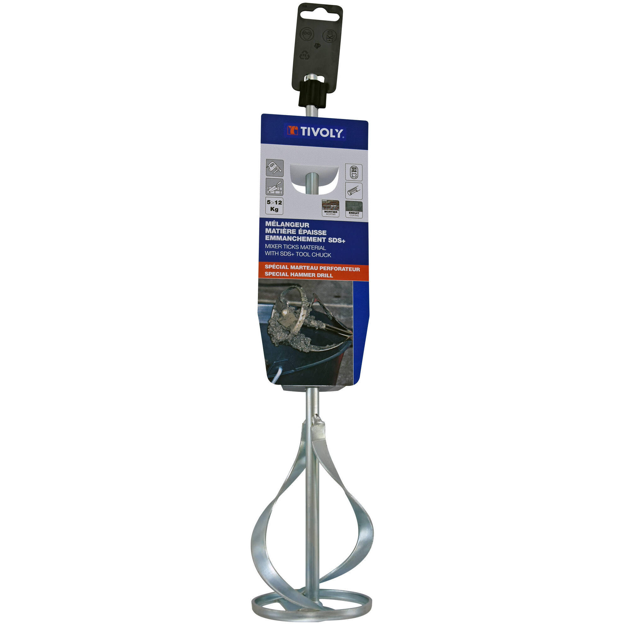 Mélangeur Tivoly L600mm Pour Matériaux épais – Attache M14, Neuf