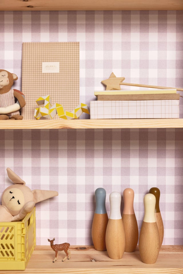 Papier peint intissé Let's go girl victoria vichy parme