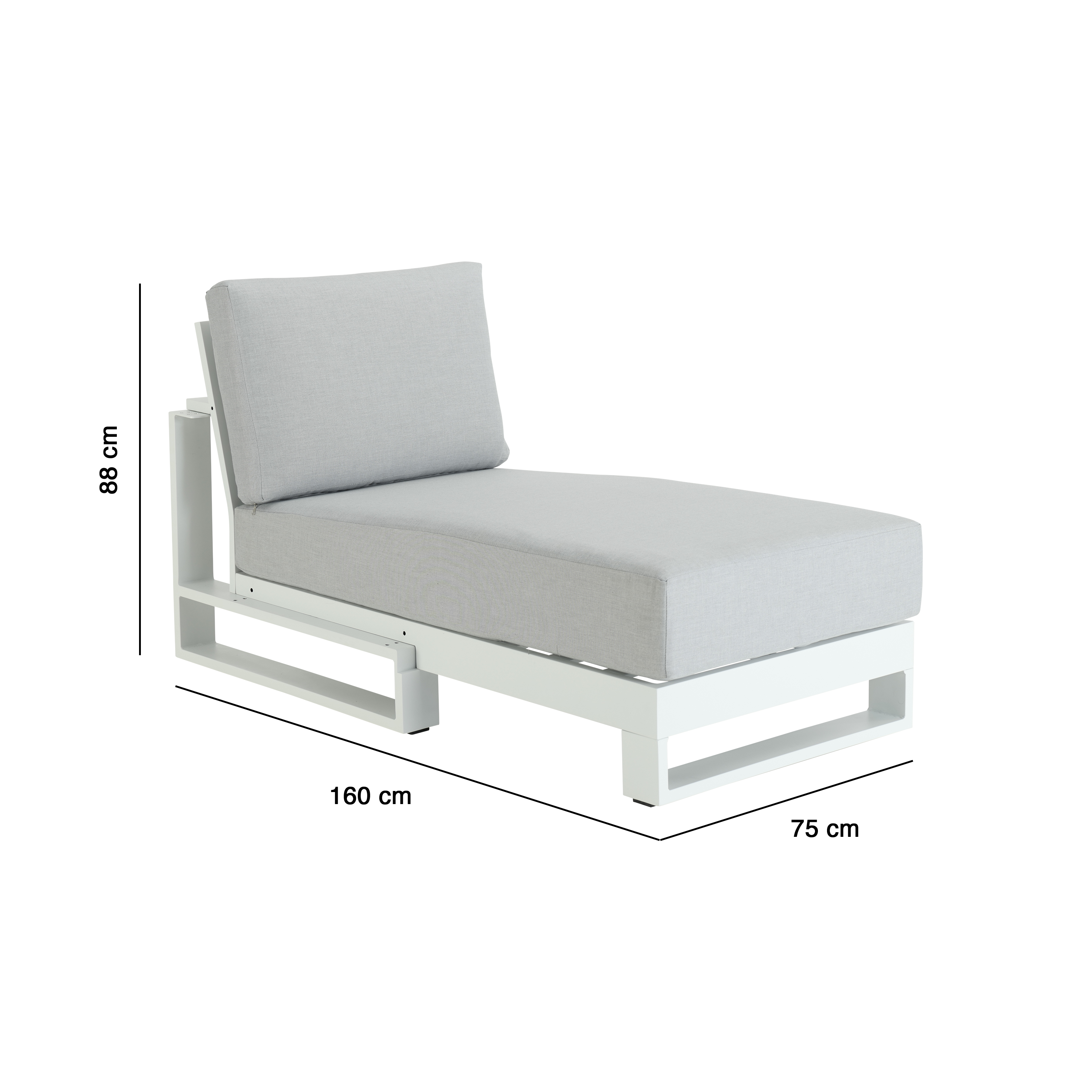 Méridienne en aluminium blanc Athena NATERIAL - 5