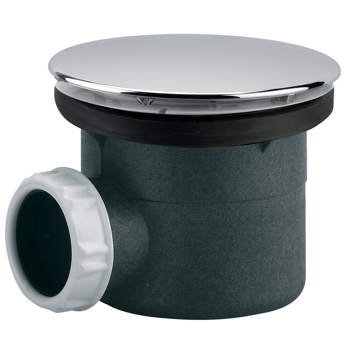 Bonde à bouchon pour bac de douche recyclé, noir, Diam..90 mm, VALENTIN - 3