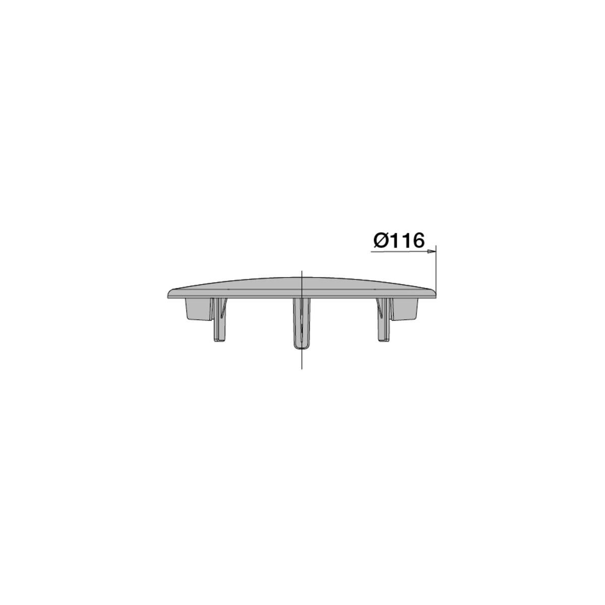 Capot de bonde pour lavabo D.90 mm, VALENTIN - 2
