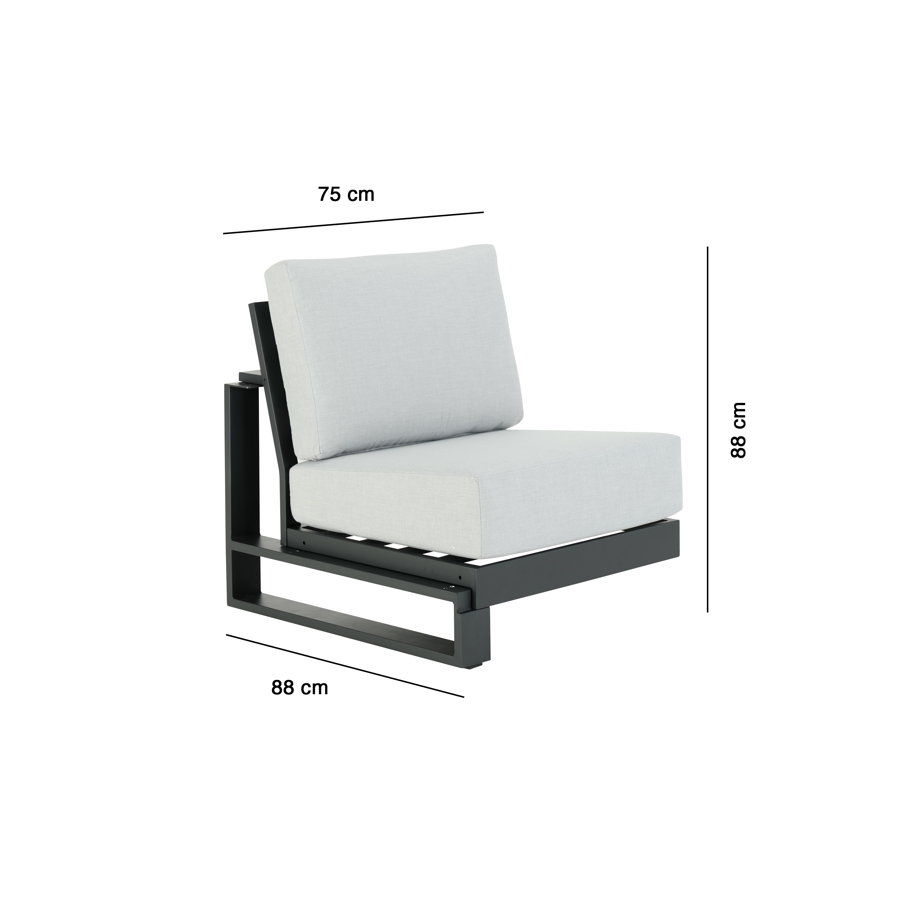 Elément milieu en aluminium du corner Athena NATERIAL - 5