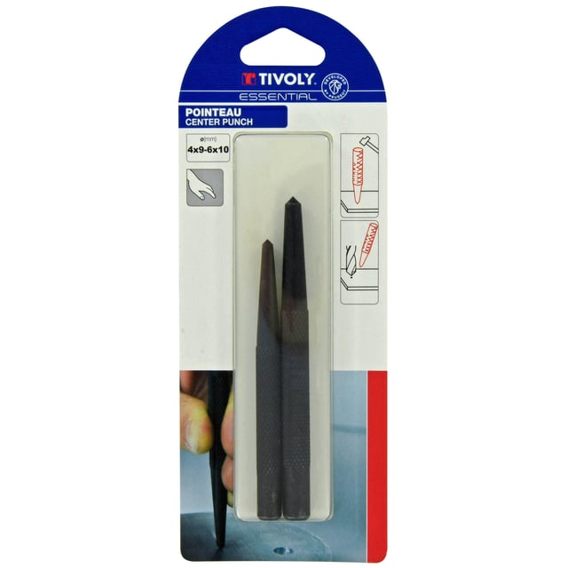 Lot de 2 pointeaux, Diam.9 et 10 mm TIVOLY