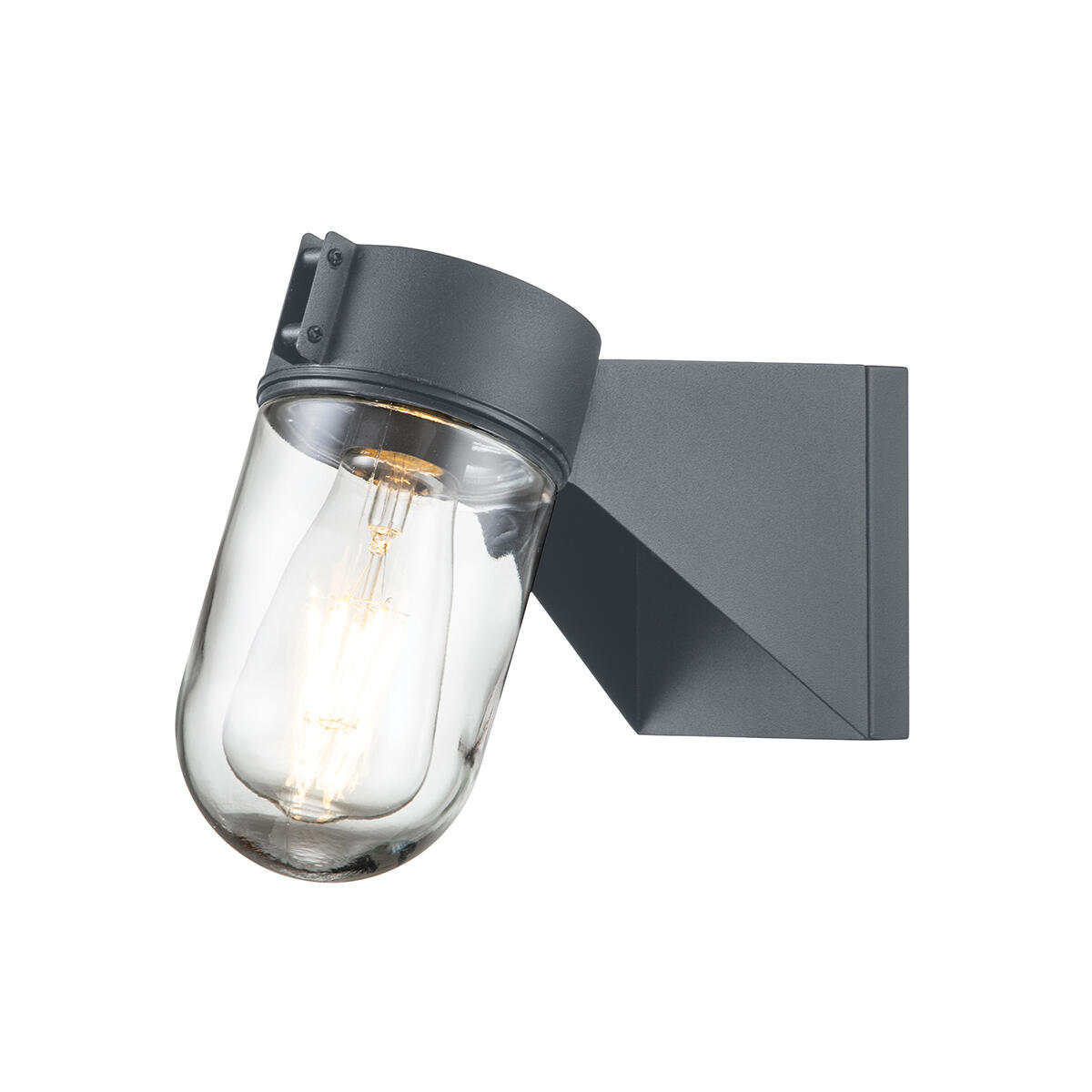 Brilliant 47682/63 Todd Applique Extérieure E27 60W Argent - Éclairage Façade IP44
