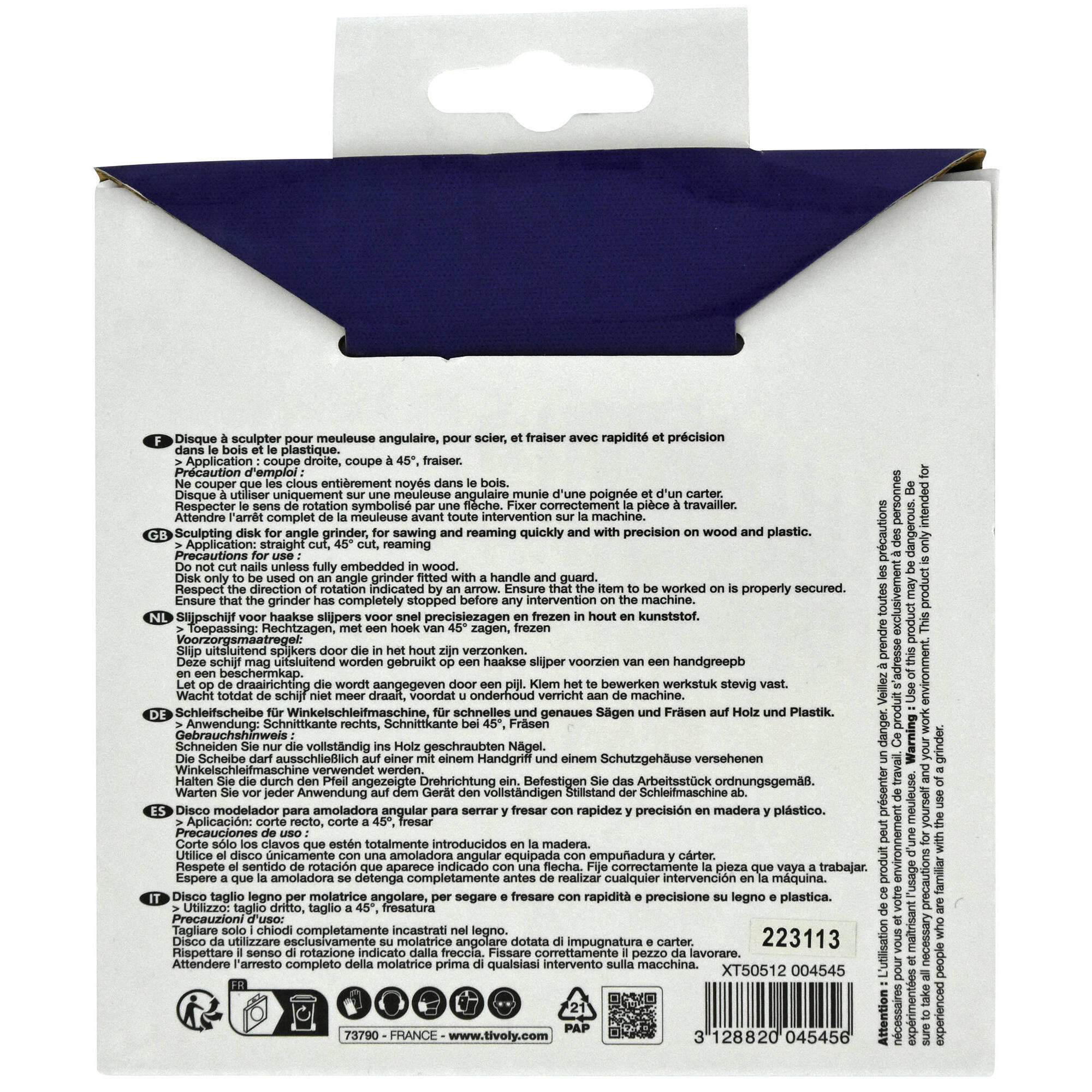 Disque à tronçonner et à sculpter le bois, Ø125 mm TIVOLY - 5