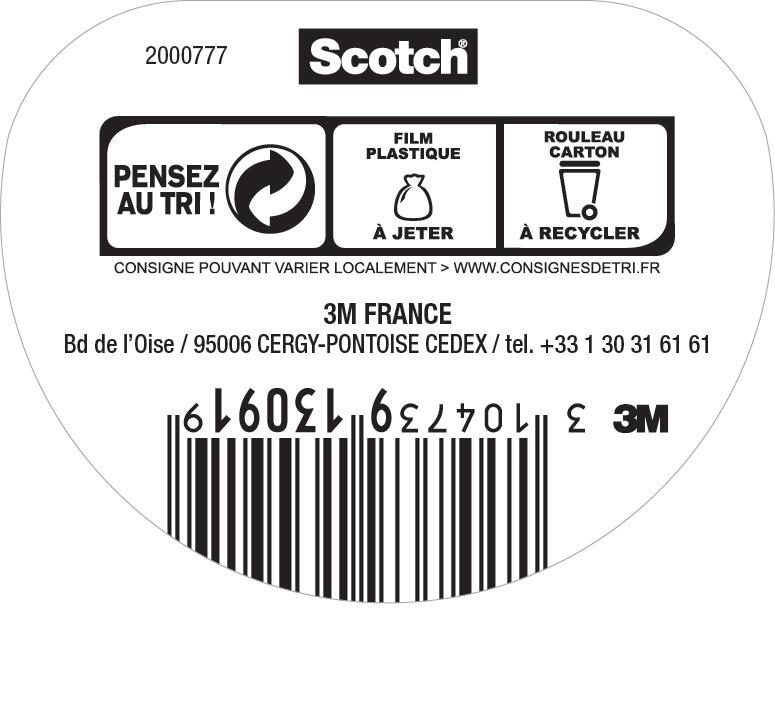 Ruban adhésif d'emballage incolore / transparent SCOTCH L.66 m x l.48 mm - 4