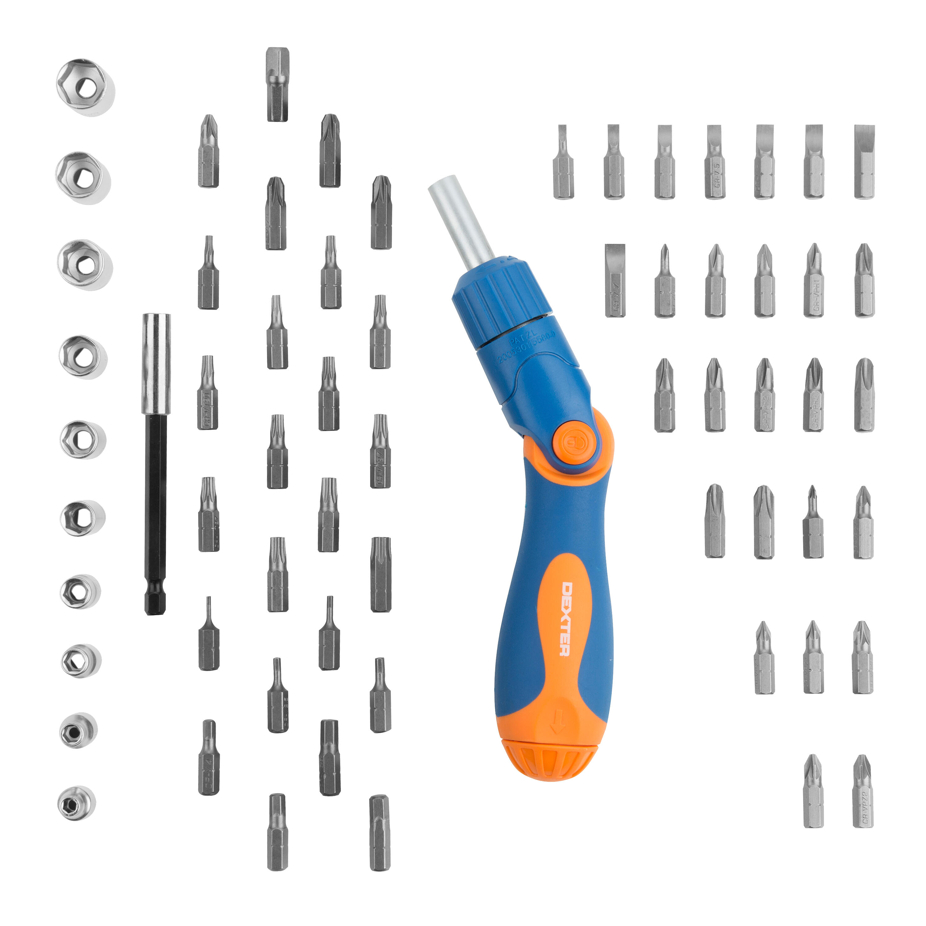 Conjunto 64 pontas de aparafusar e chaves de caixa Dexter - 3