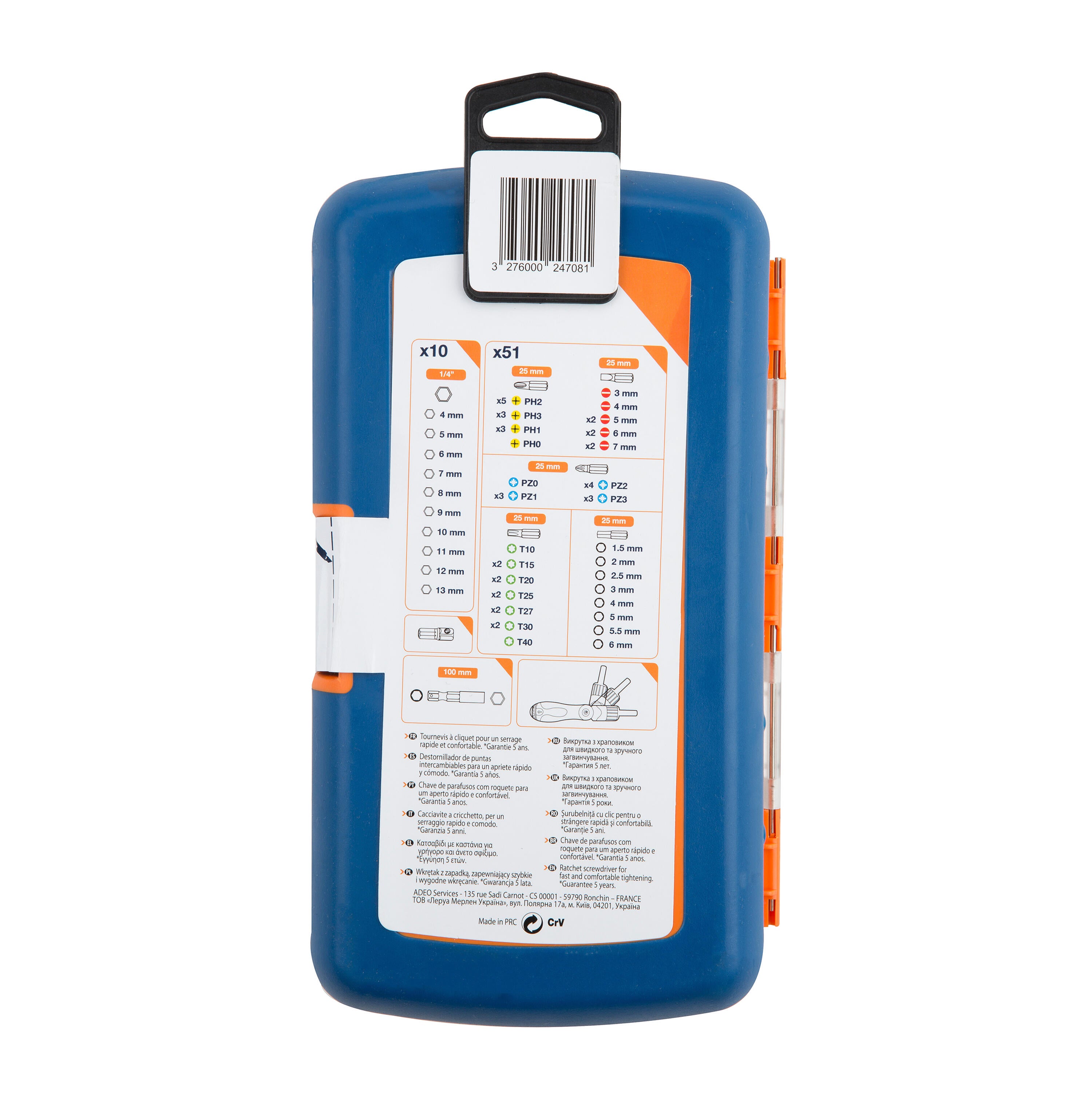 Conjunto 64 pontas de aparafusar e chaves de caixa Dexter - 7