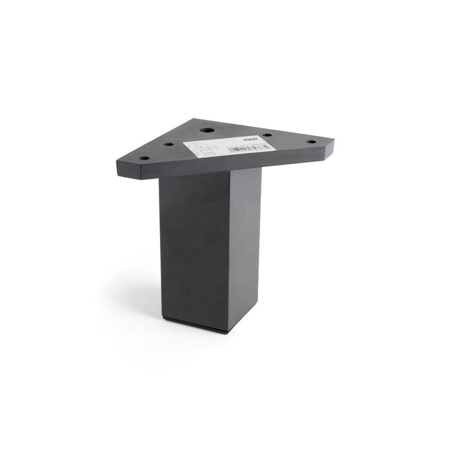 PATA MUEBLE EN PLASTICO ABS 40X40X100MM NEGRO
