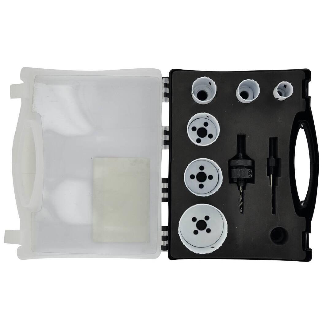 Coffret de 9 pièces scie cloche HSS métal, Diam.22-29-35-44-51-68 mm TIVOLY - 2