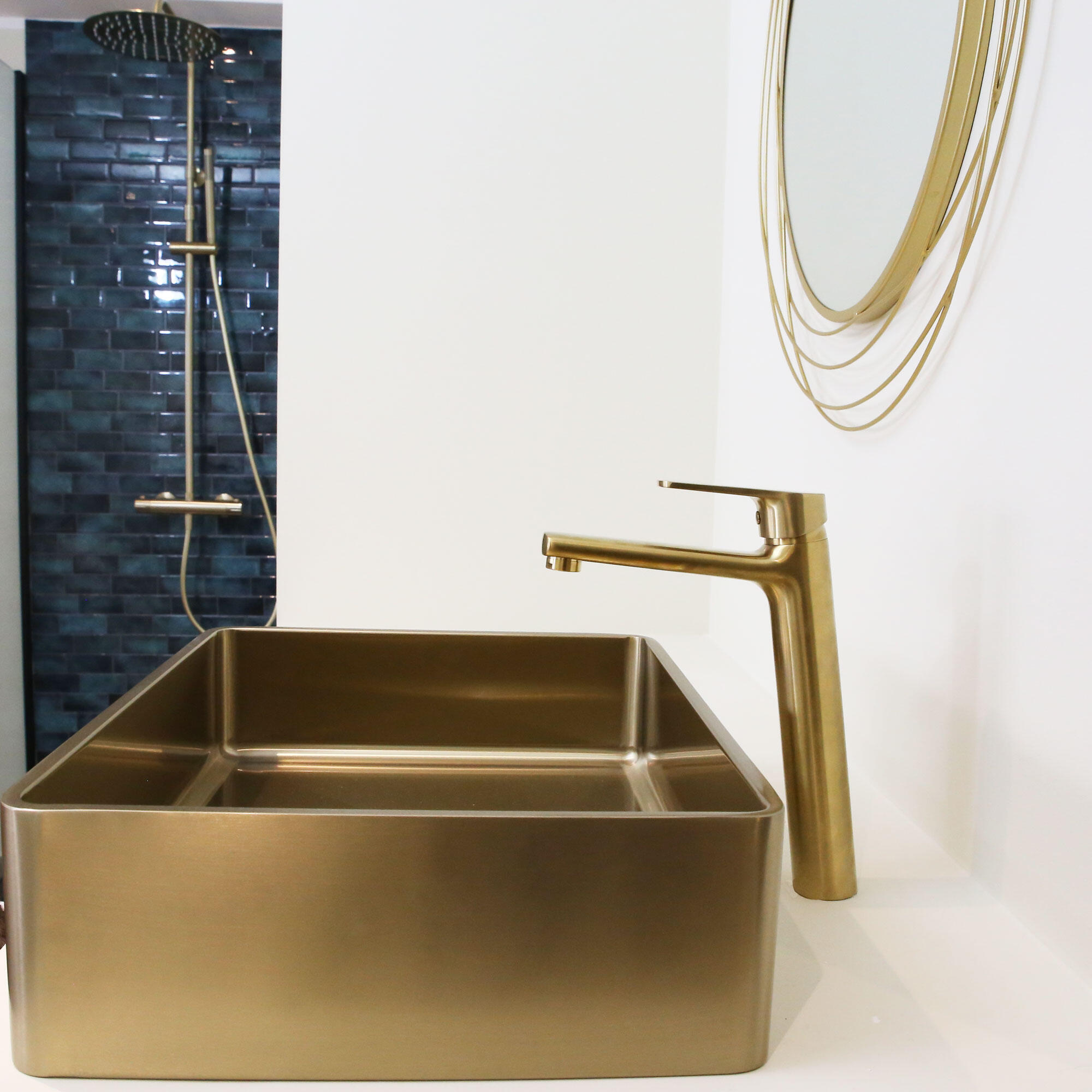 Mitigeur lavabo ESSEBAGNO Full XL Or brossé - 2