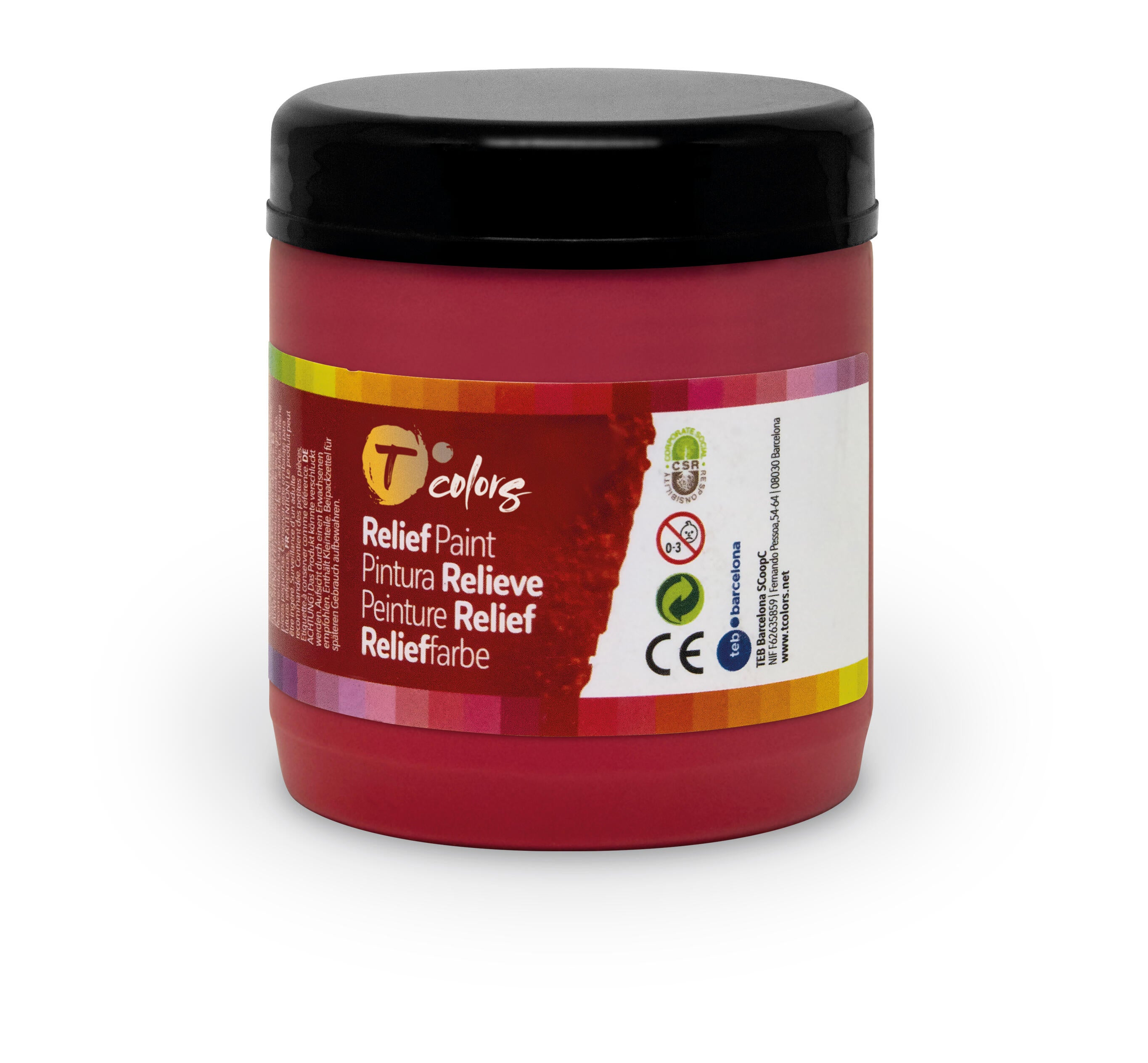 Pasta sensorial tcolors 250ml rojo