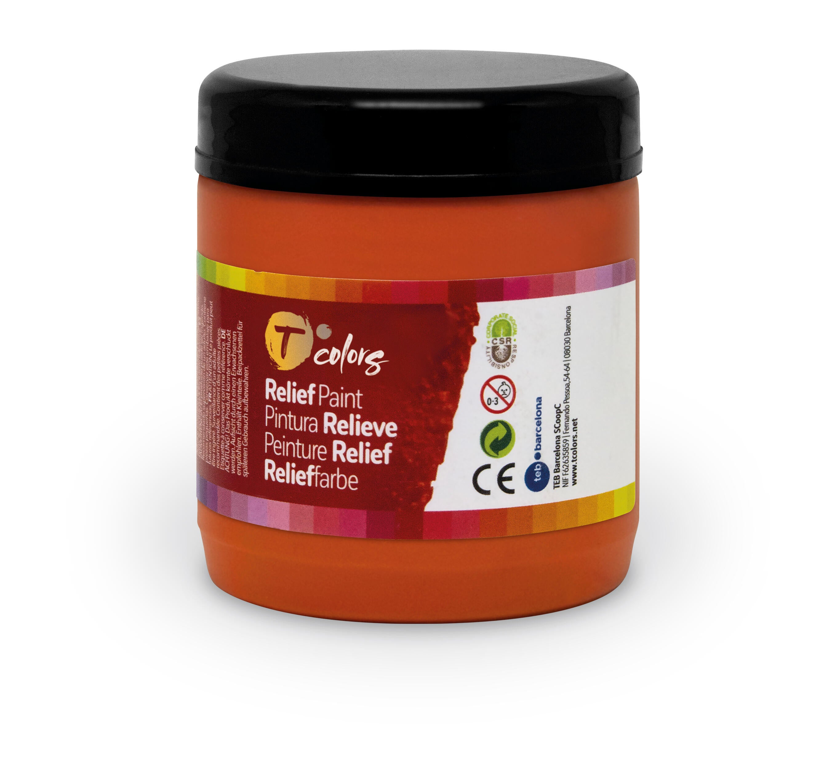 Pasta sensorial tcolors 250ml naranja