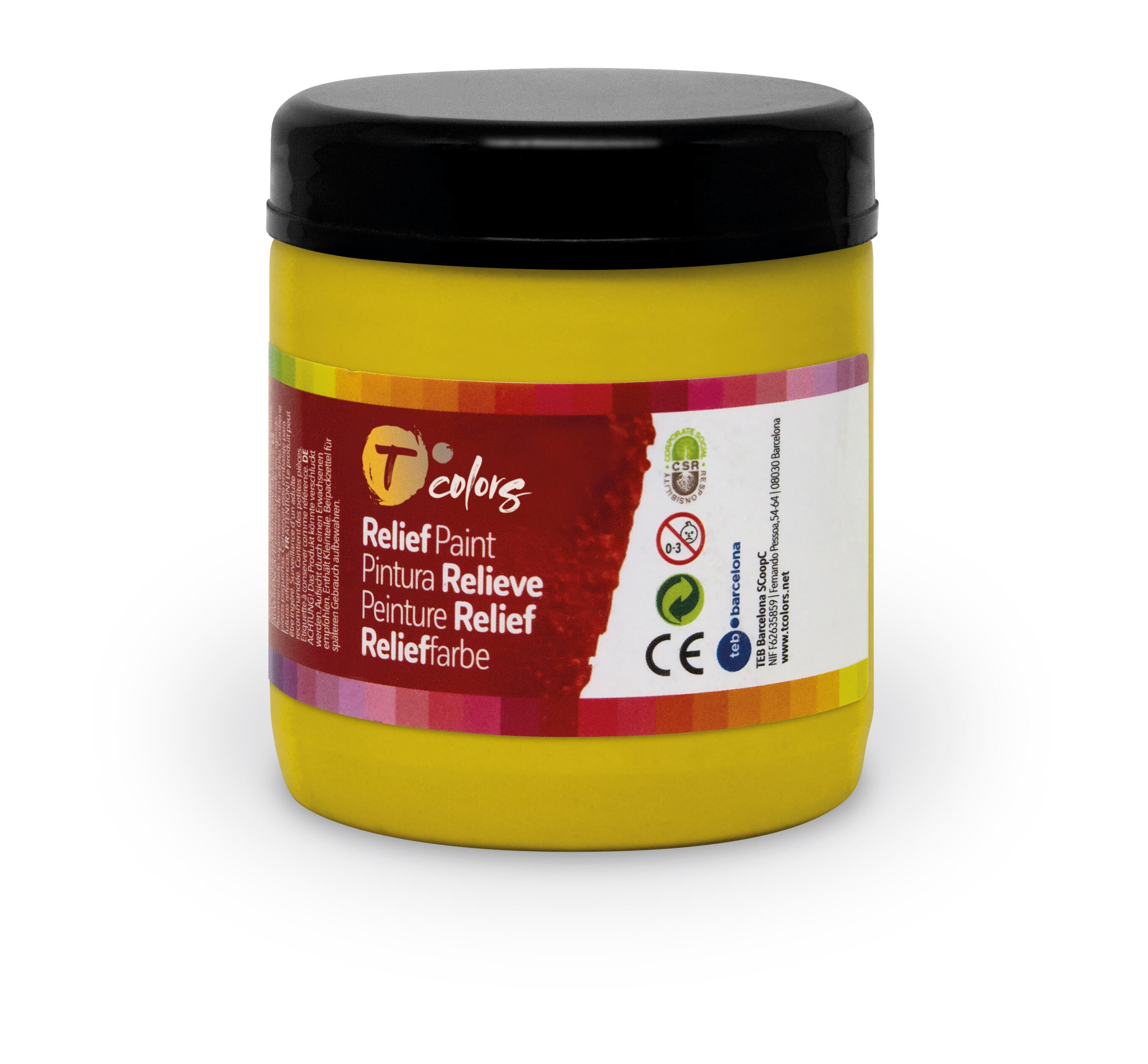 Pasta sensorial tcolors 250ml amarillo