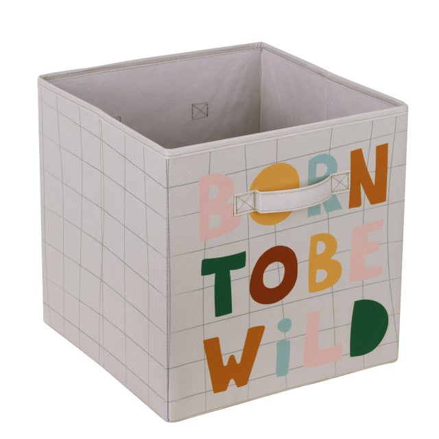 Cesta in poliestere SPACEO Kub Born to be wild Large multicolore P 31 x L 31 x H 31 cm