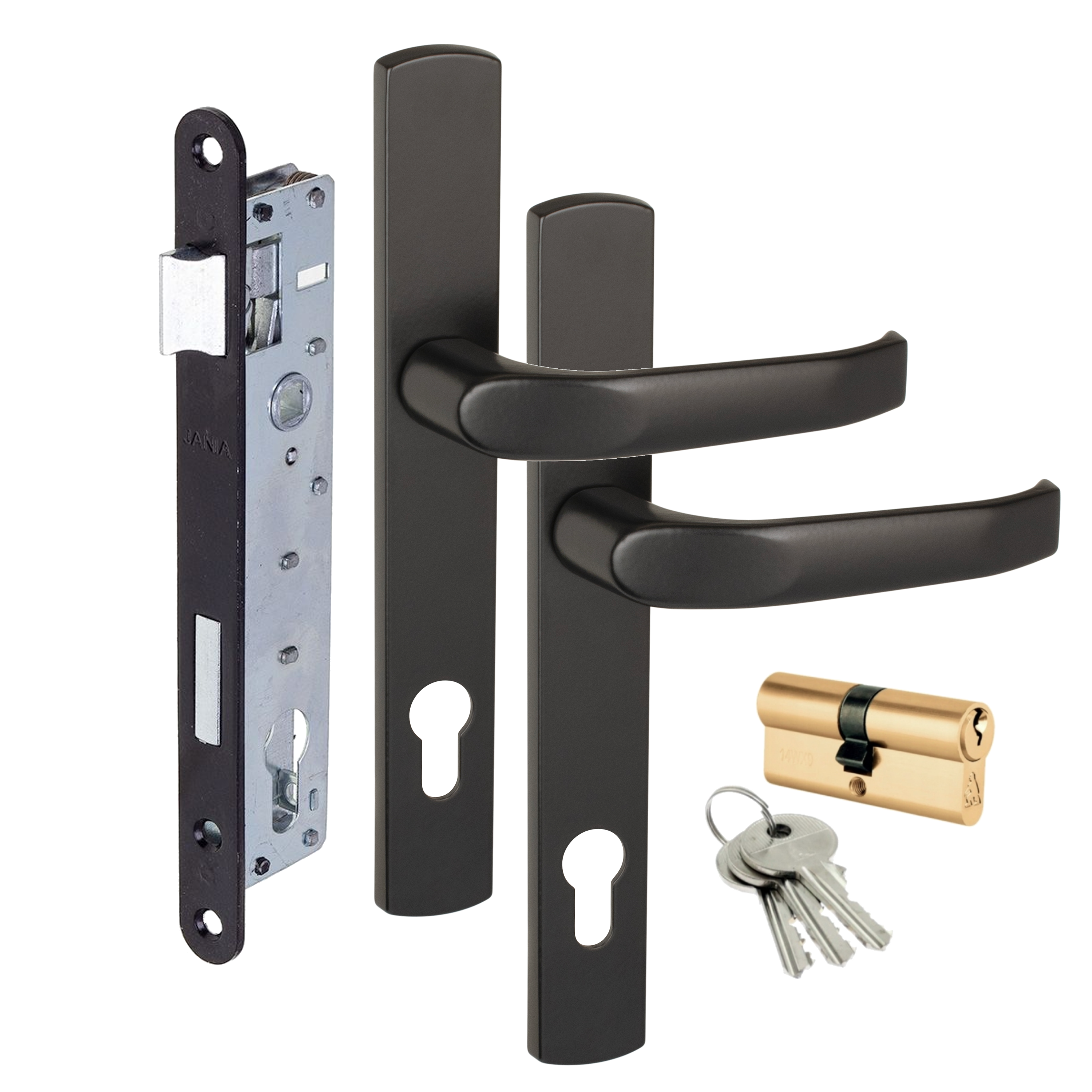 Zestaw zamknięcia do furtki antracytowy aluminiowy