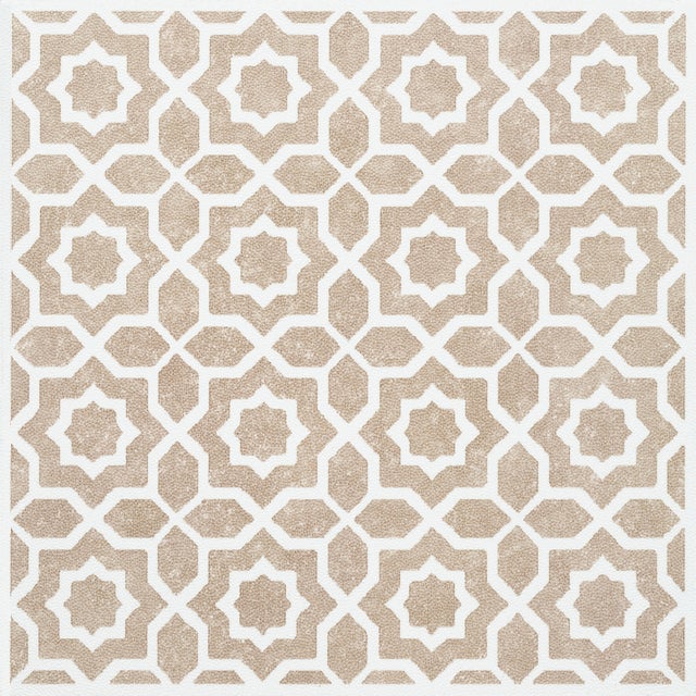 Lot de 6 adhésifs décoratifs Wall tiles lina, beige, 15.25 cm x 15.25 cm