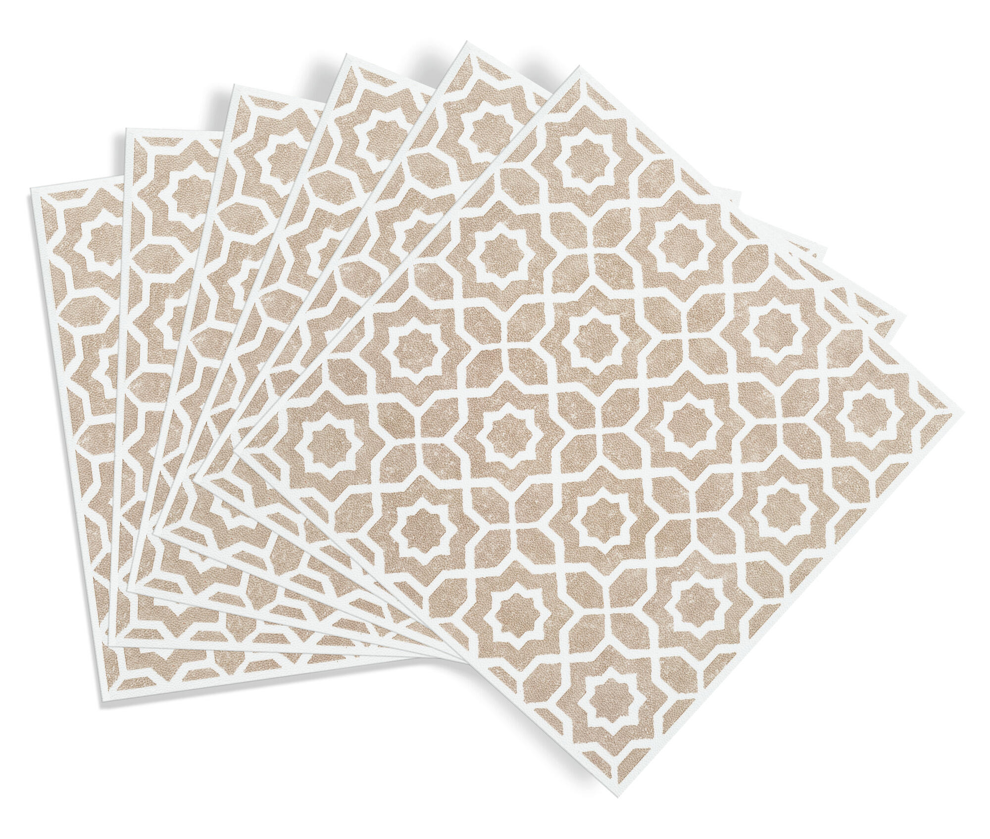 Lot de 6 adhésifs décoratifs Wall tiles lina, beige, 15.25 cm x 15.25 cm - 5