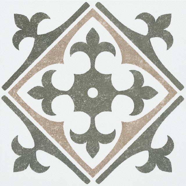 Lot de 6 adhésifs décoratifs, Wall tiles Nadia, sauge, 15.25 cm x 15.25 cm